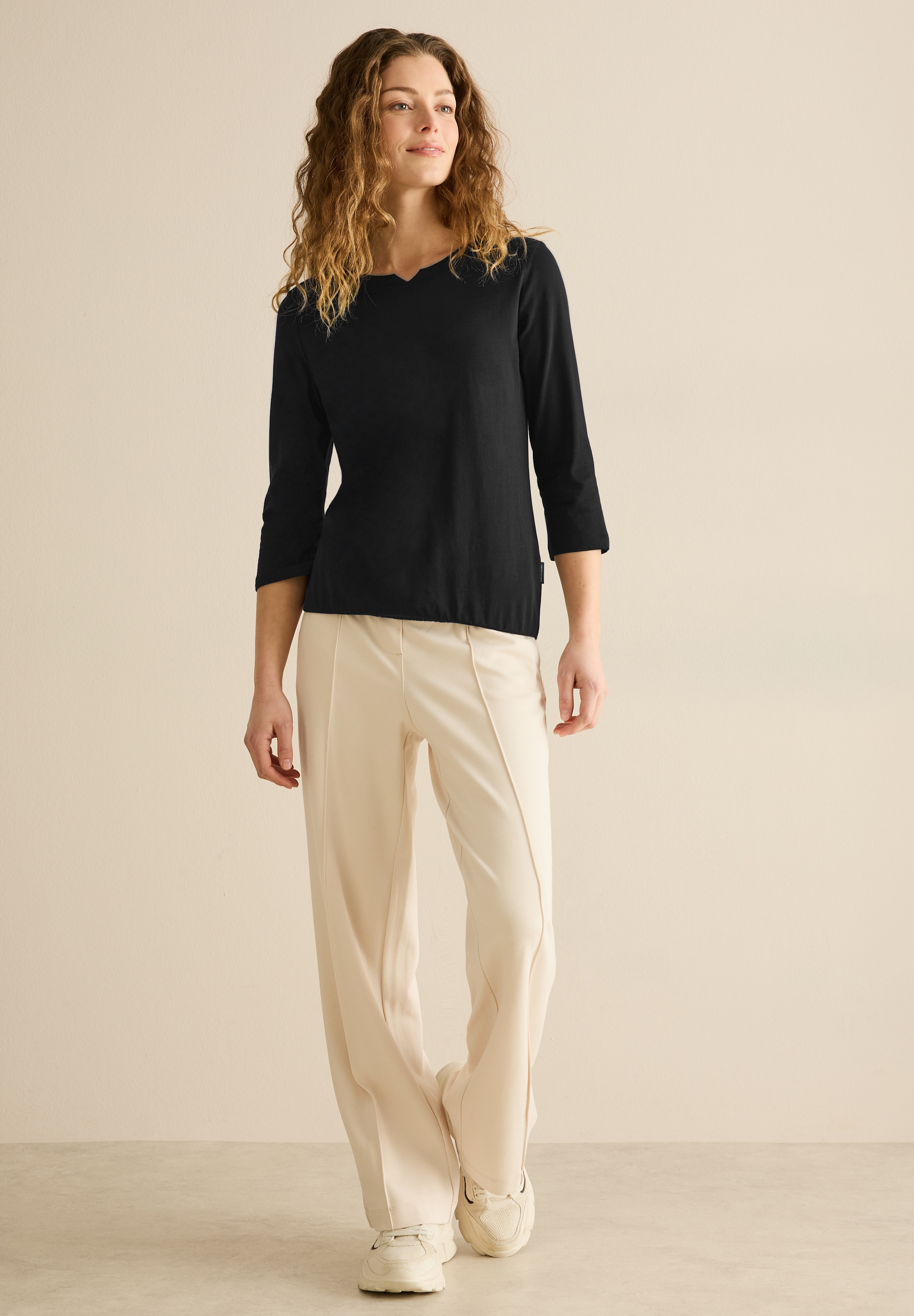 Cecil 3/4-Arm-Shirt, aus reiner Baumwolle