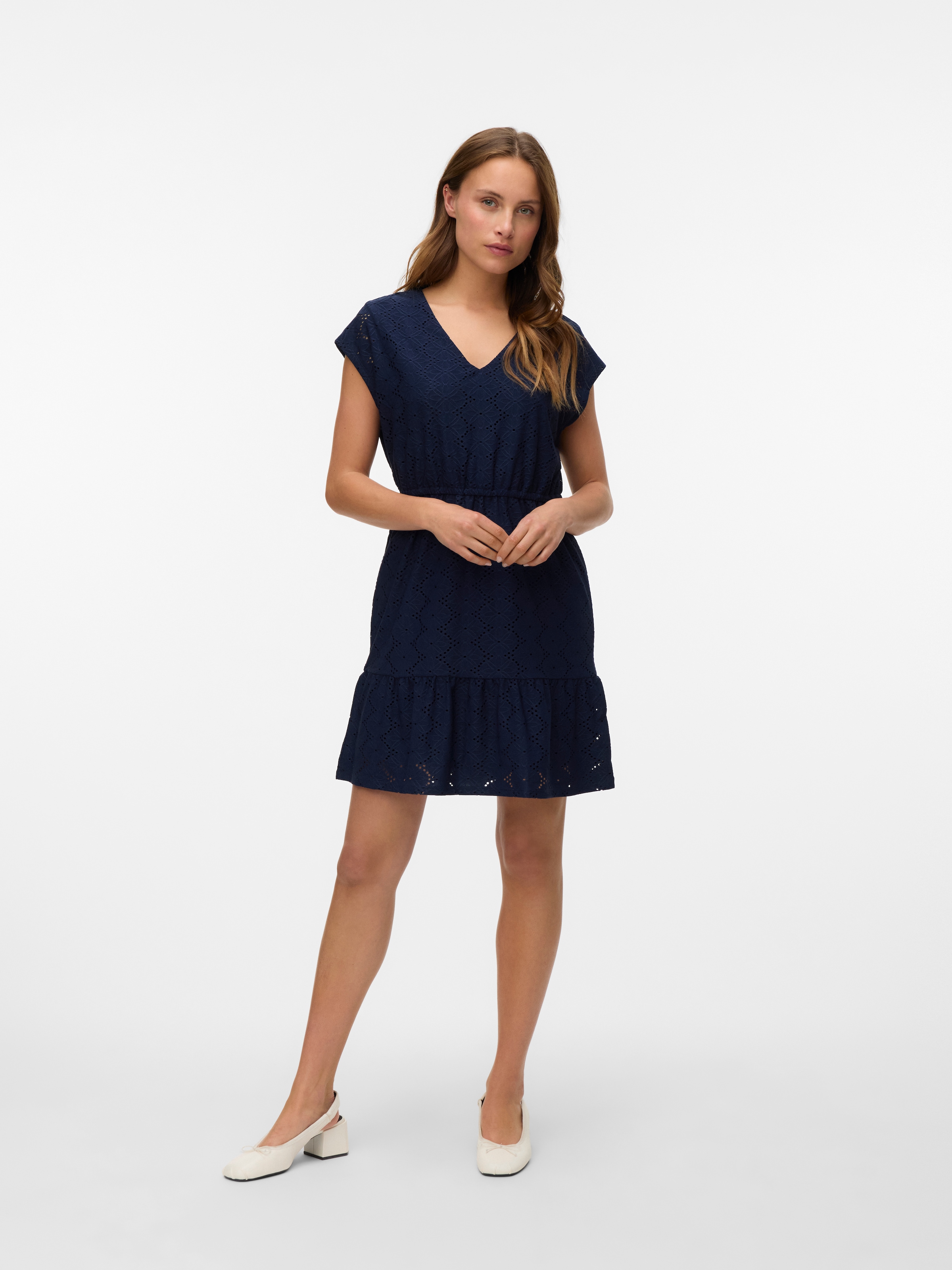 Vero Moda Minikleid »VMKIM CS V-NECK SHORT DRESS JRS GA«