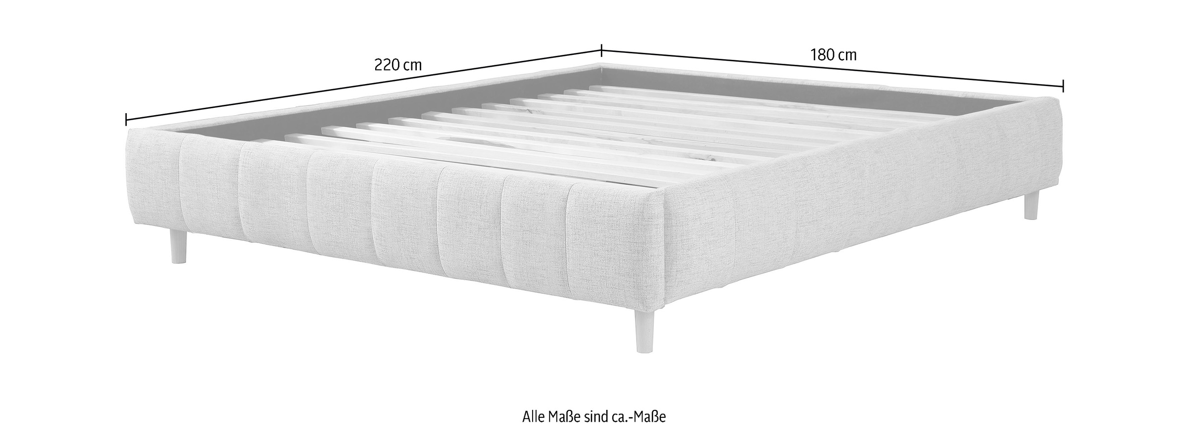andas Polsterbett »Tarje«, in 5 Breiten, auch in Überlänge 220 cm, incl. Roll-Lattenrost
