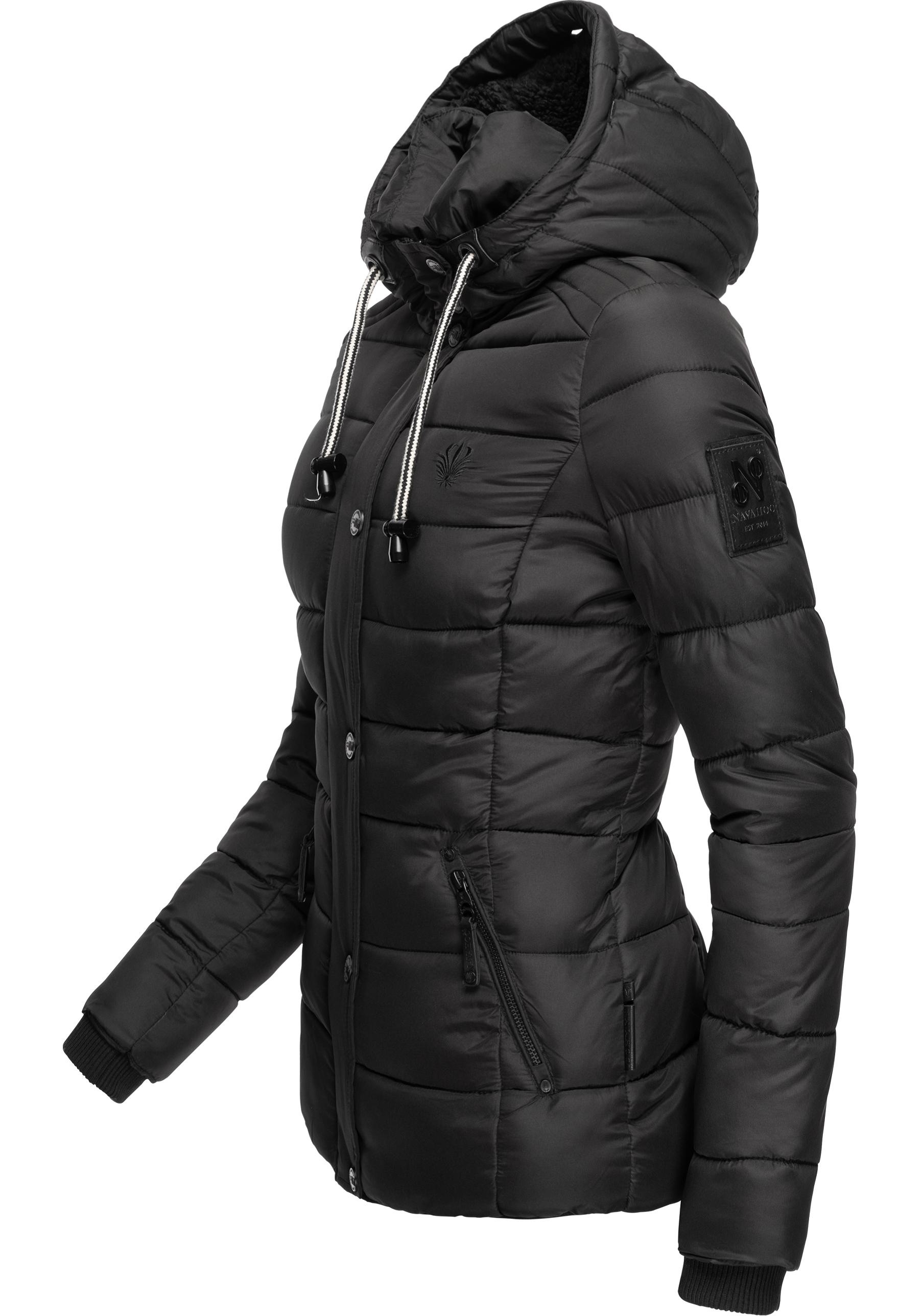 Navahoo Winterjacke »Zuckerbiene«, mit Kapuze, modische Steppjacke mit Kunstpelz Kapuze