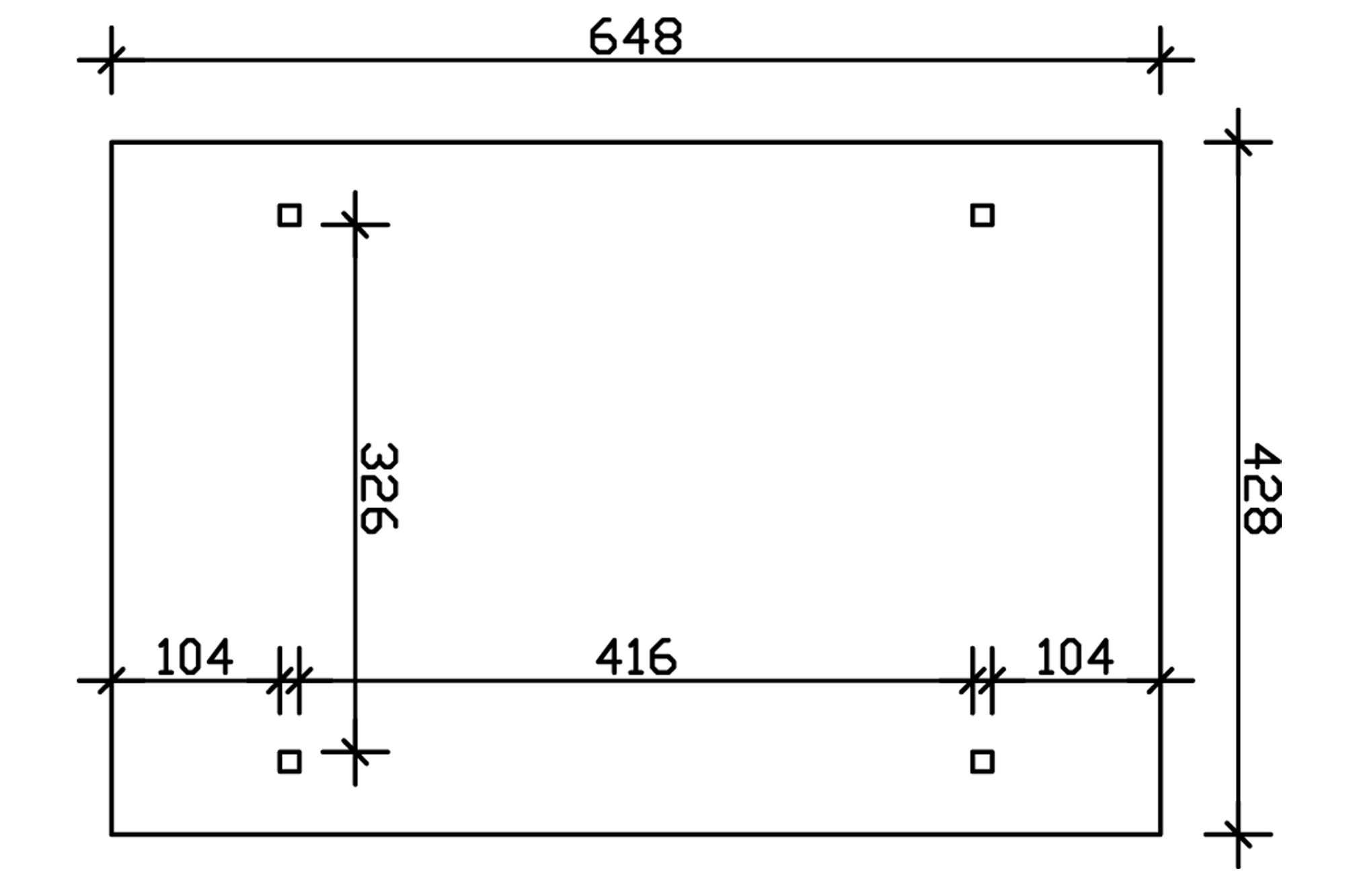 Skanholz Einzelcarport »Odenwald«, Holz, 326 cm, Anthrazit