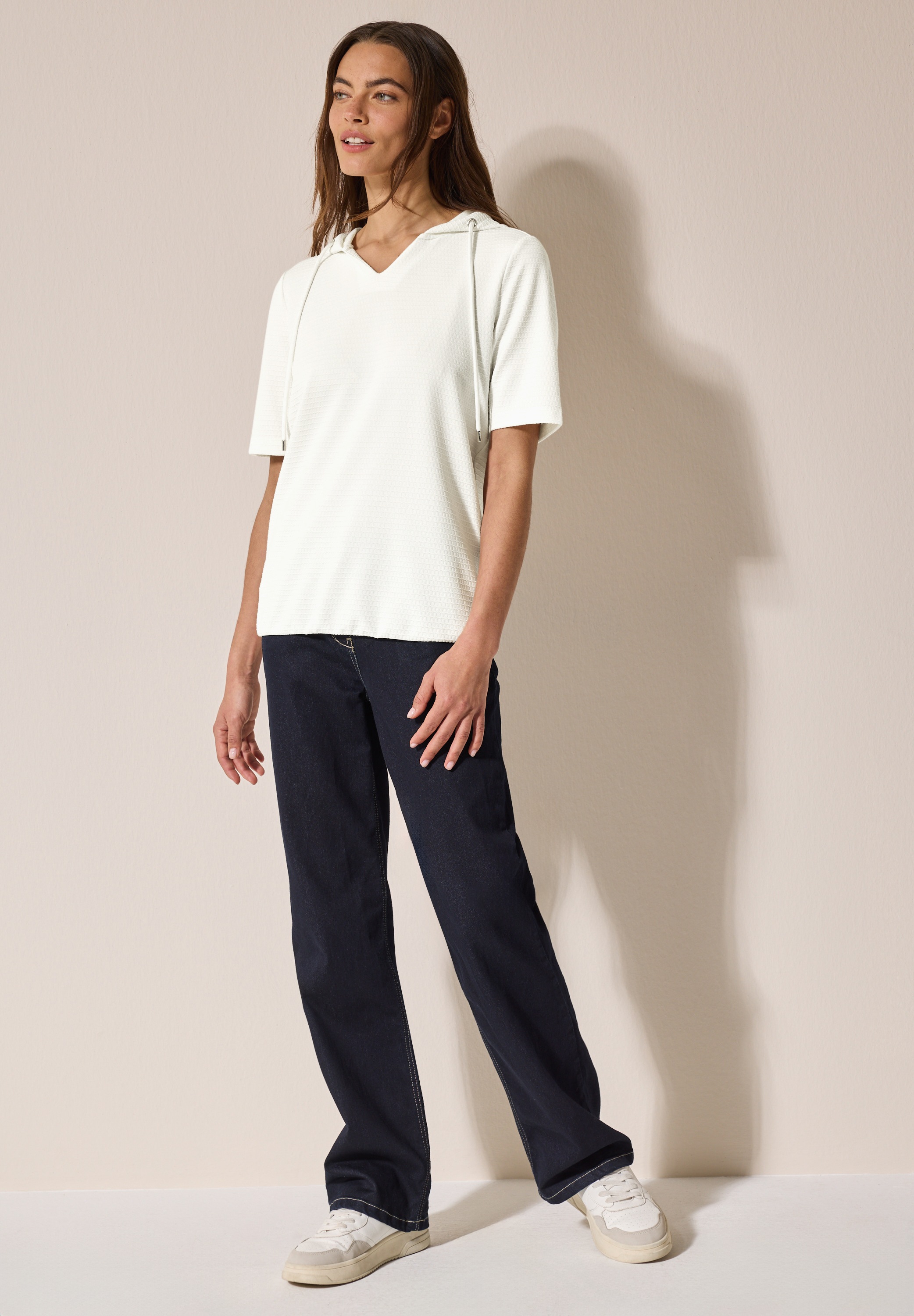 Cecil Kapuzenshirt, aus softem Materialmix