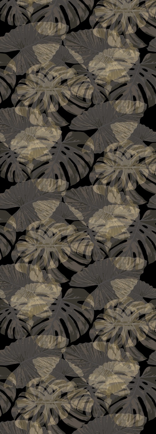 queence Vinyltapete »Blätter | botanisch, online Monstera«, 90x250cm Selbstklebende bestellen Tapete mit BAUR Motiv herbstlichem