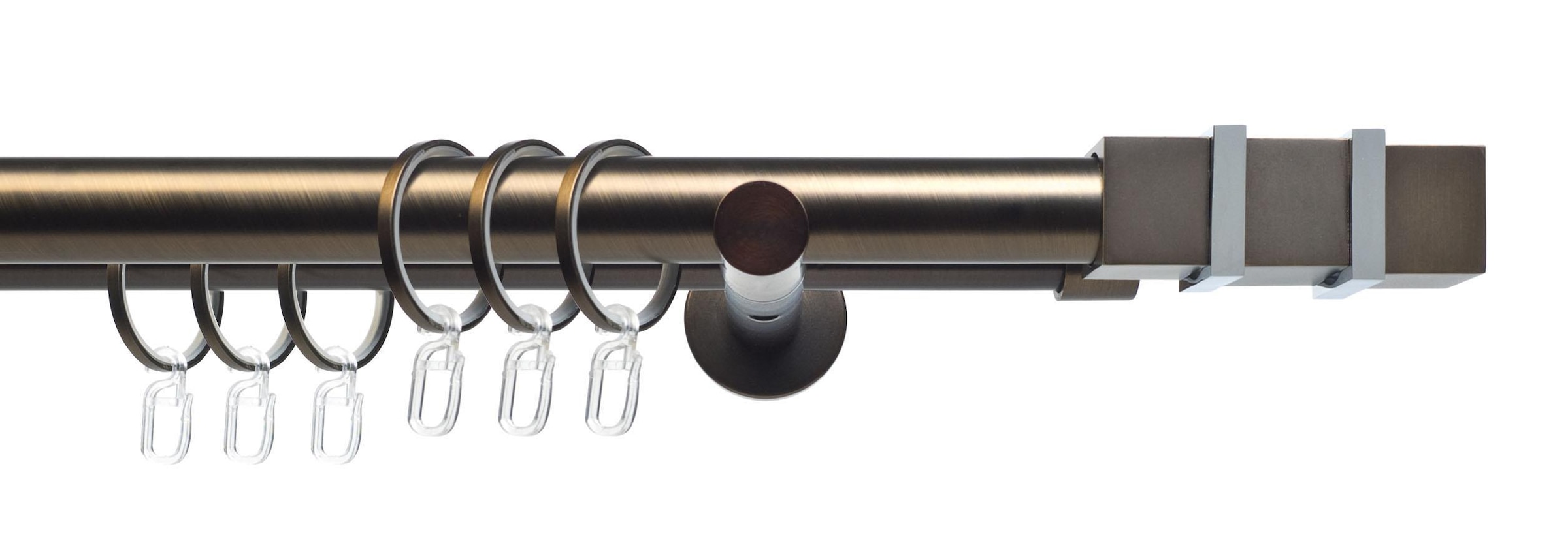 Liedeco Gardinenstange "CELQUADE01SG2L" Ø 25 mm 2 läufig-läufig Fixmaß 2-lä günstig online kaufen