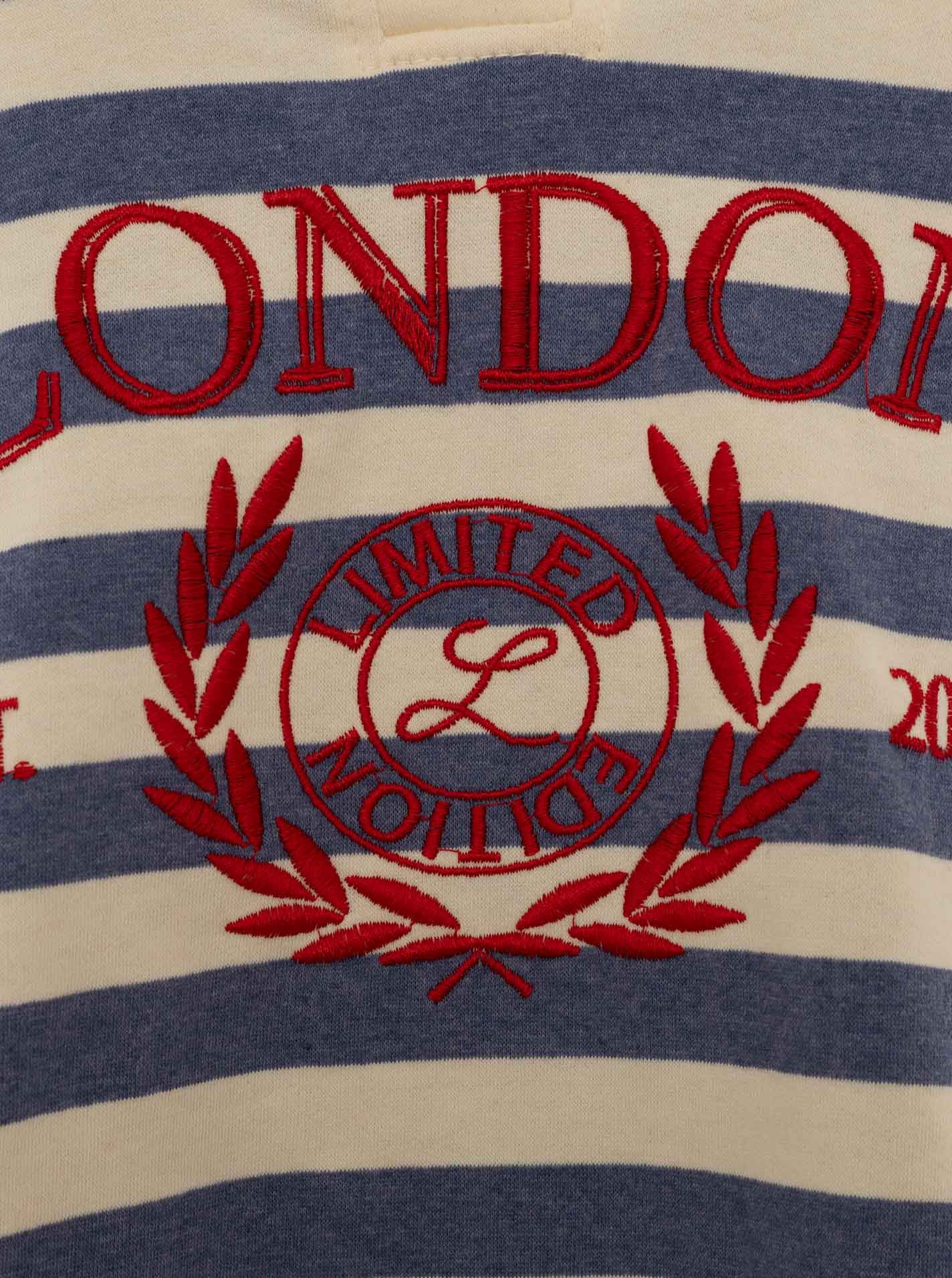 Zwillingsherz Langarmshirt »"London"« gestreift, Polokragen, Aufdruck