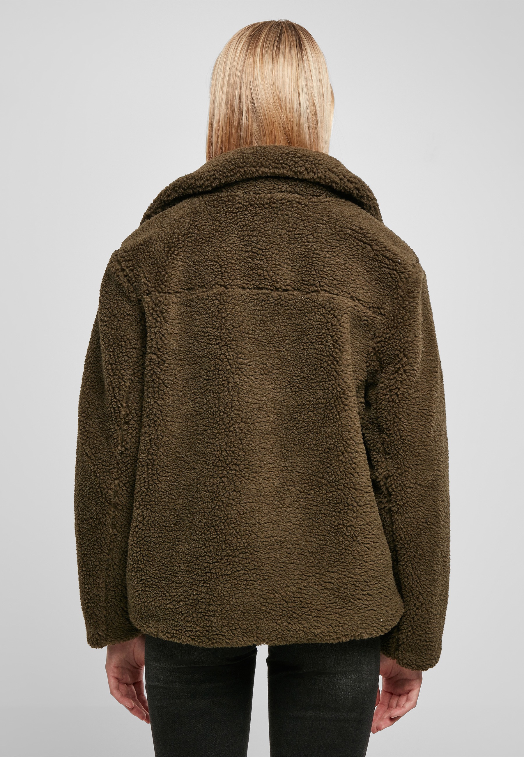 URBAN CLASSICS Winterjacke »Urban Classics Damen Ladies Sherpa Biker Jacket« 1 Stk. tlg. ohne Kapuze