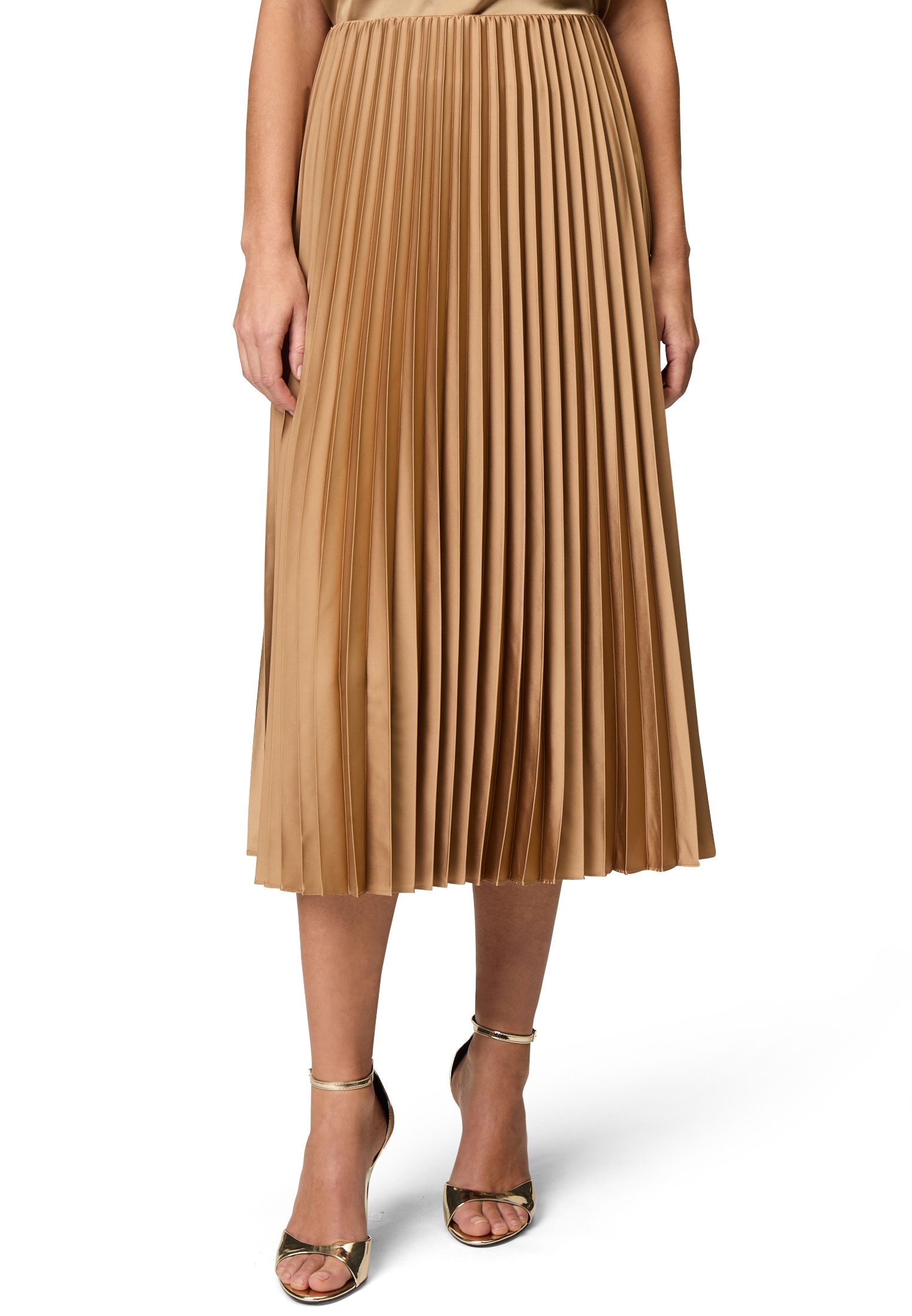 Zero Midirock "zero Damen Satin-Rock Midi mit Plisseefalten", Falten günstig online kaufen