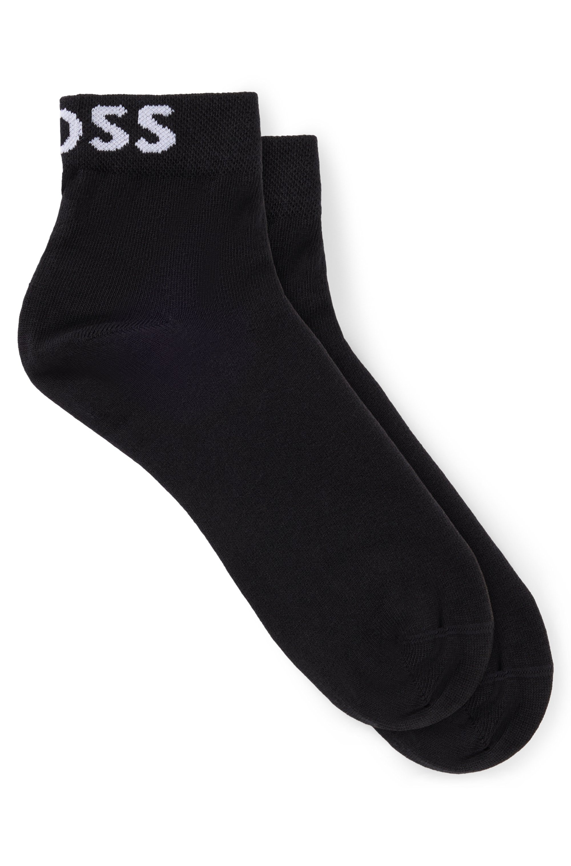 BOSS Freizeitsocken »2P SH Logo CC W«, (Packung, 2 Paar, 2er), mit eingestricktem BOSS Logoschriftzug
