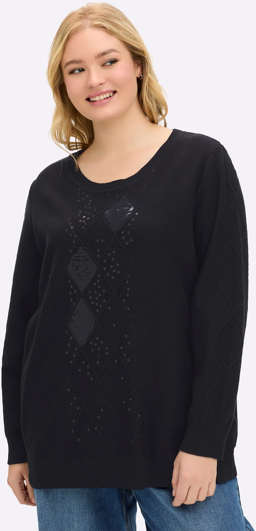 Sheego Rundhalspullover "Pullover" günstig online kaufen