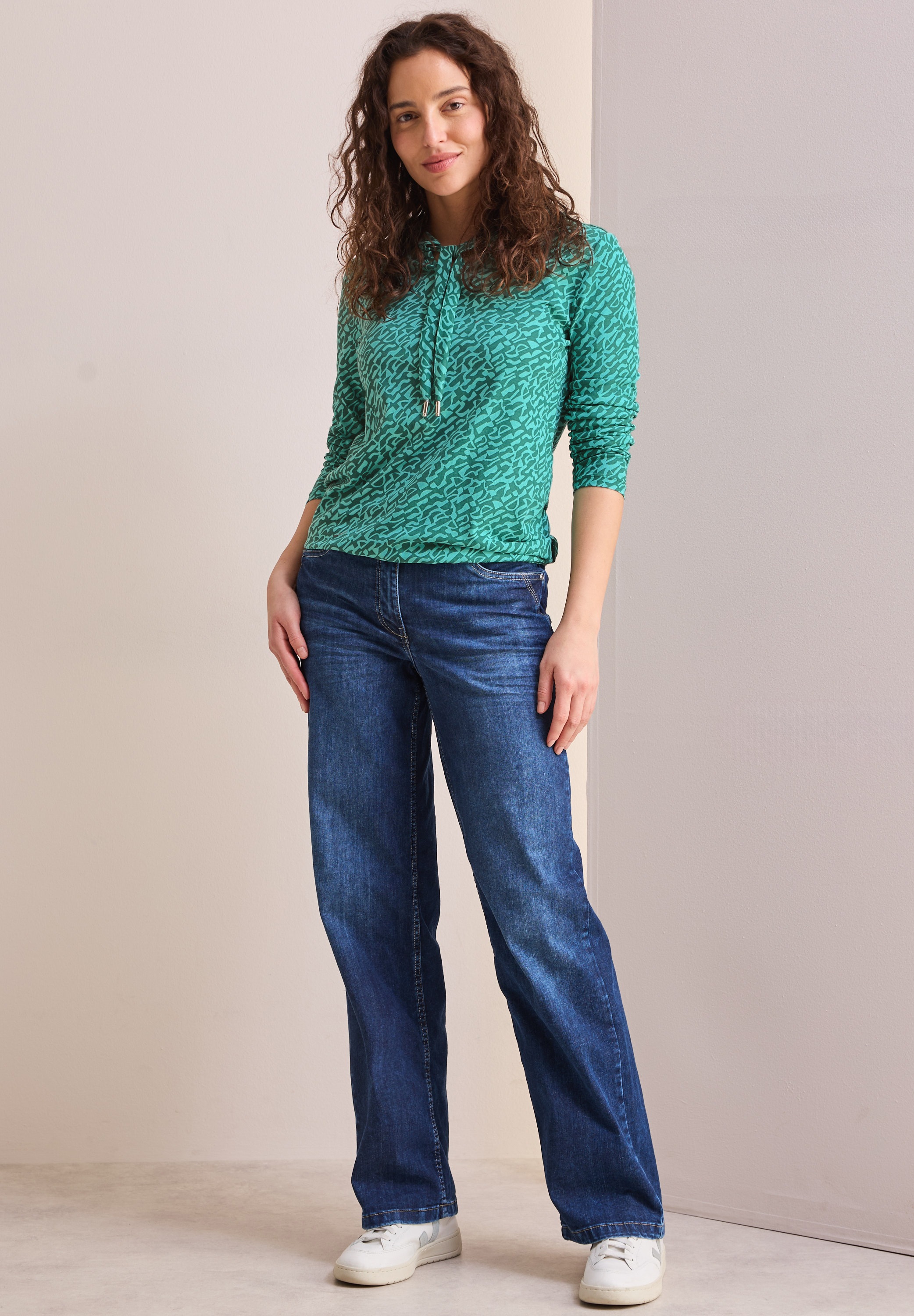 Cecil Langarmshirt, mit grafischem Muster