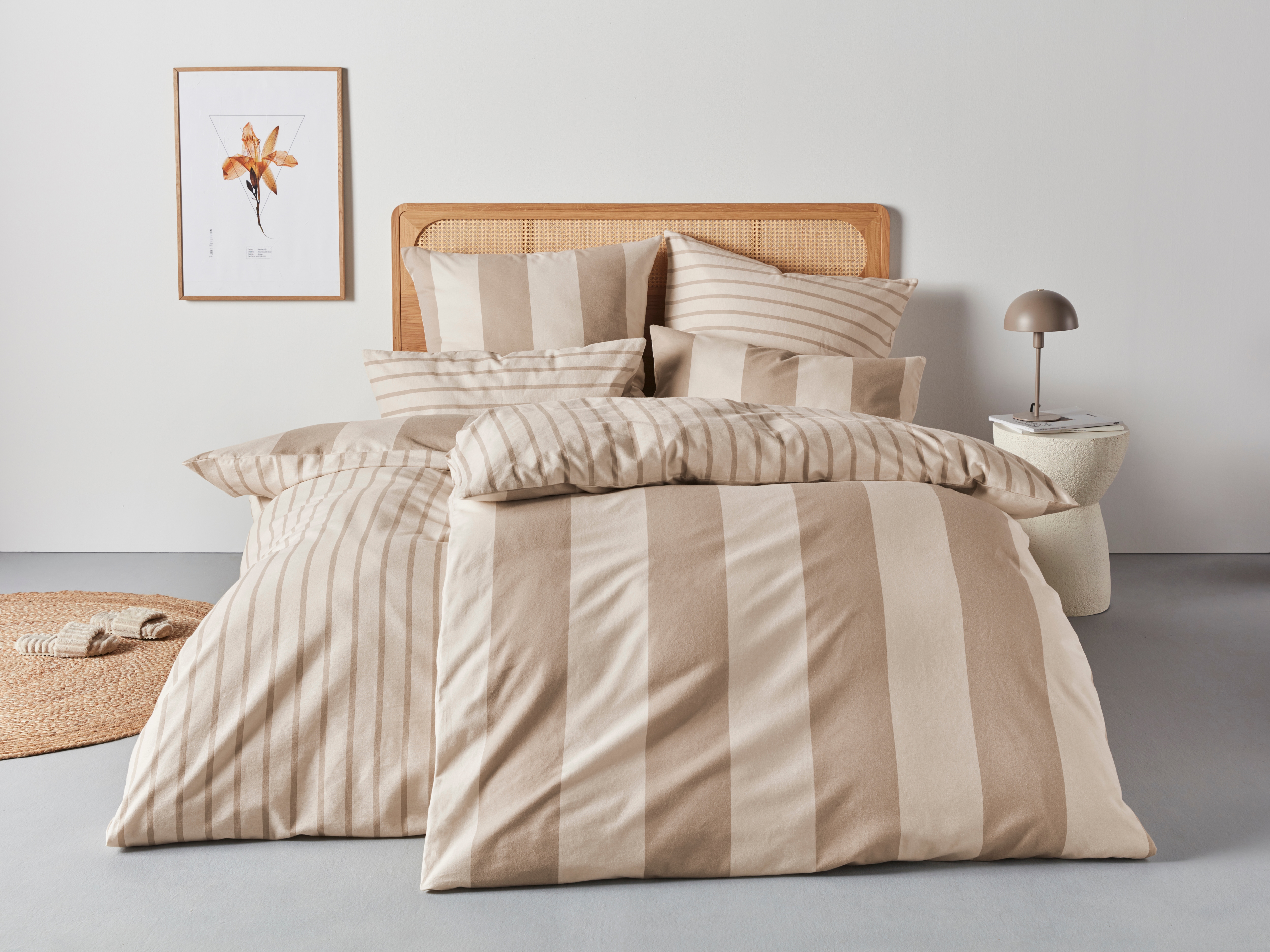 OTTO home Wendebettwäsche "Sari in verschiedenen Qualitäten" 2 ab Gr. 135x200 cm, Wendedesign, moderne Bettwäsche mit Streifen