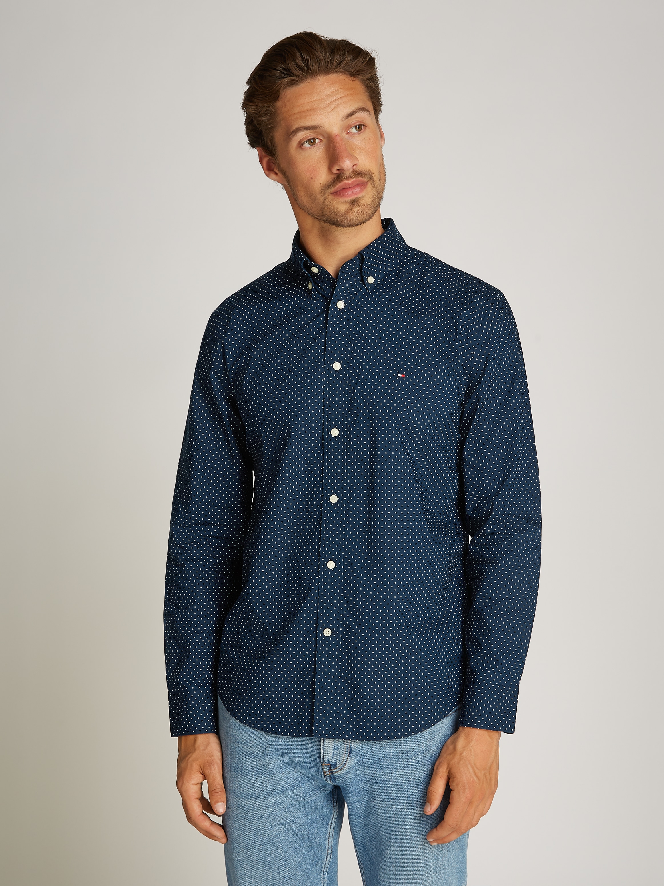 Businesshemd »FLEX POPLIN POLKA DOT RF SHIRT«, mit Punktprint