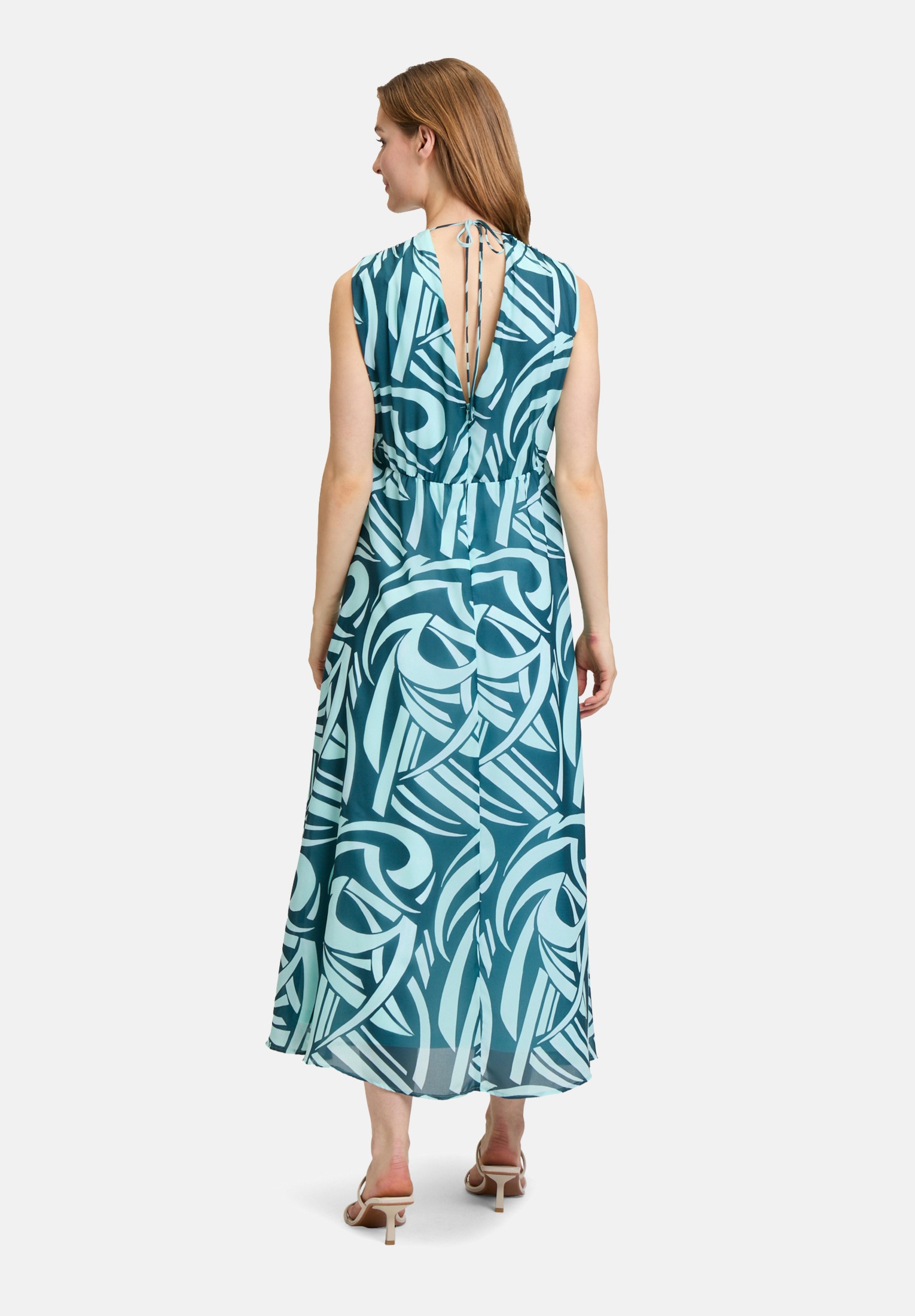 Betty&Co Chiffonkleid "Damen ohne Arm" Ohne Tasche Druck