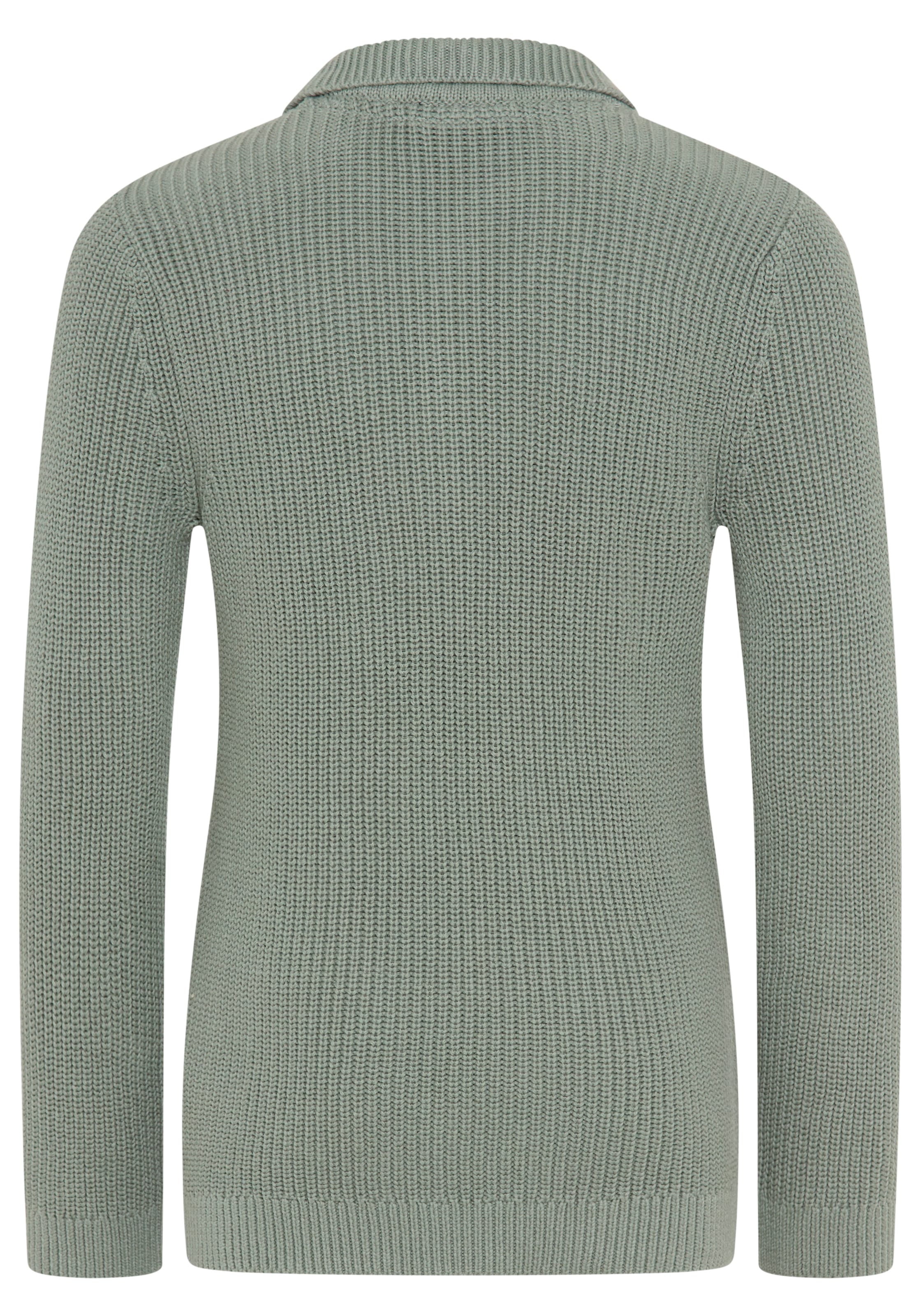 Scout Strickpullover »Gerippter Pulli mit Kragen und Reißverschluss - NEU von SCOUT« Troyer-Pullover aus Strickmaterial, mit hohem Baumwollanteil