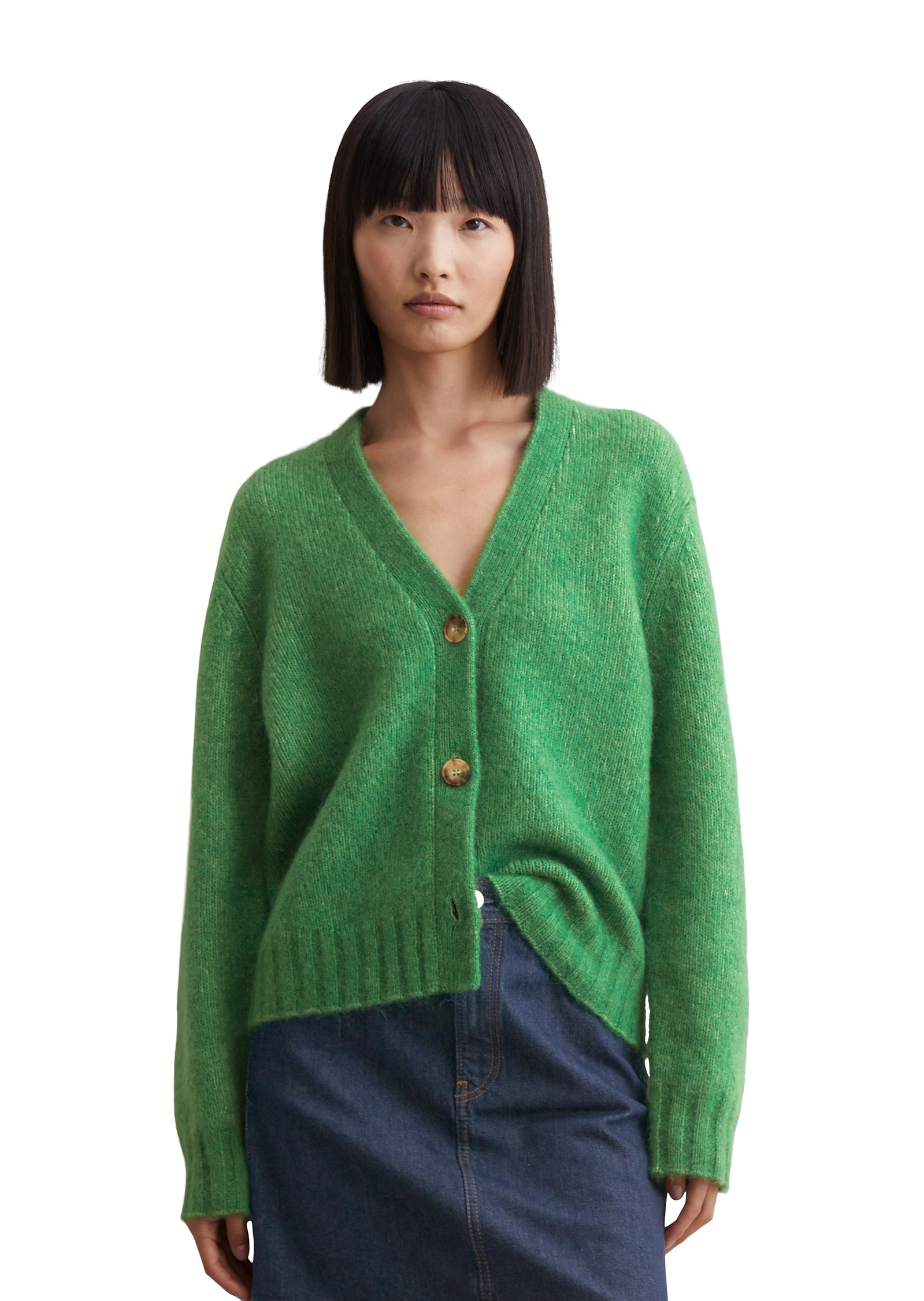 Cardigan »aus kuscheligem Schurwolle-Mohair-Mix«