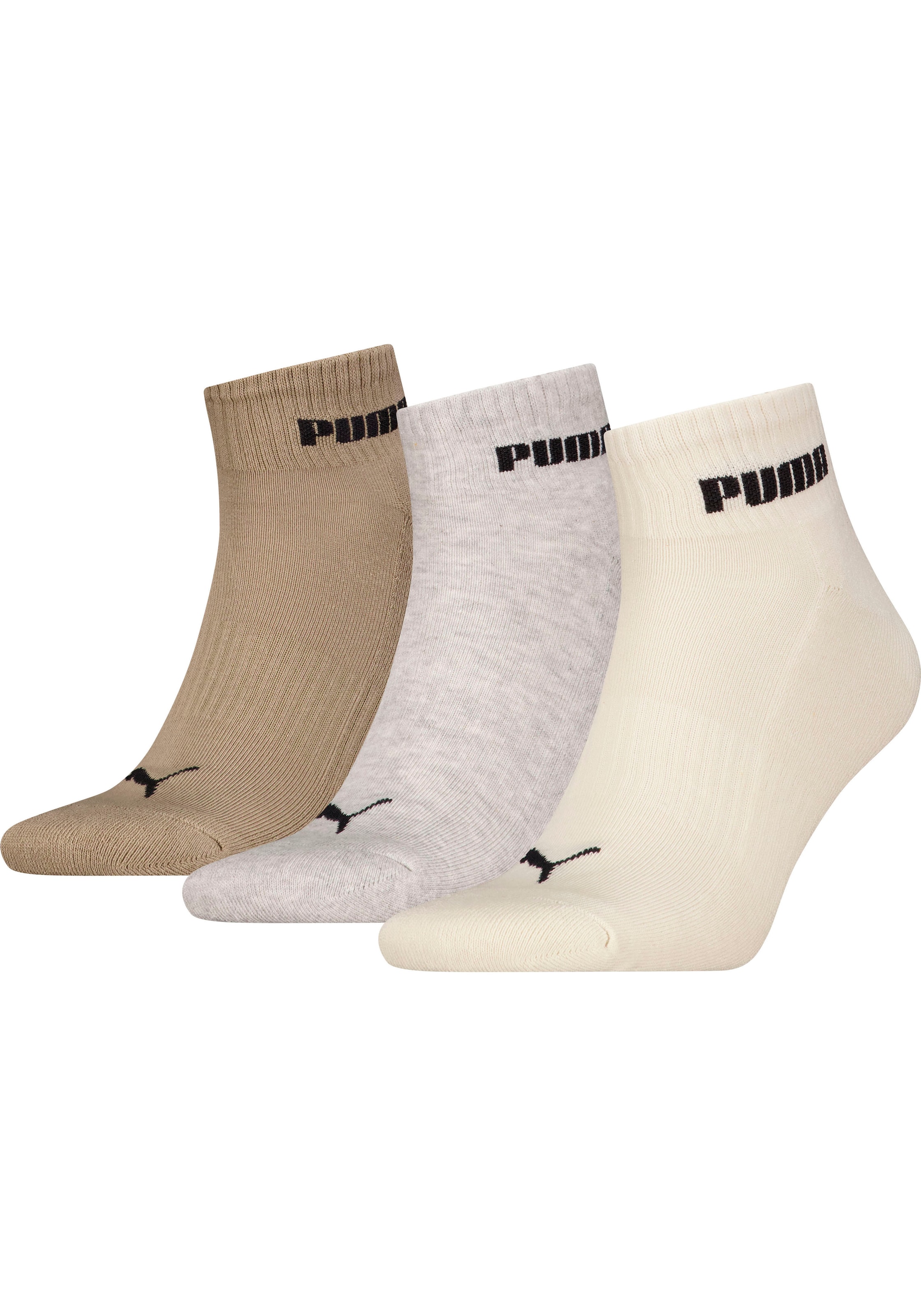 Kurzsocken, (3 Paar, 3er Pack), mit gepolsterter Sohle