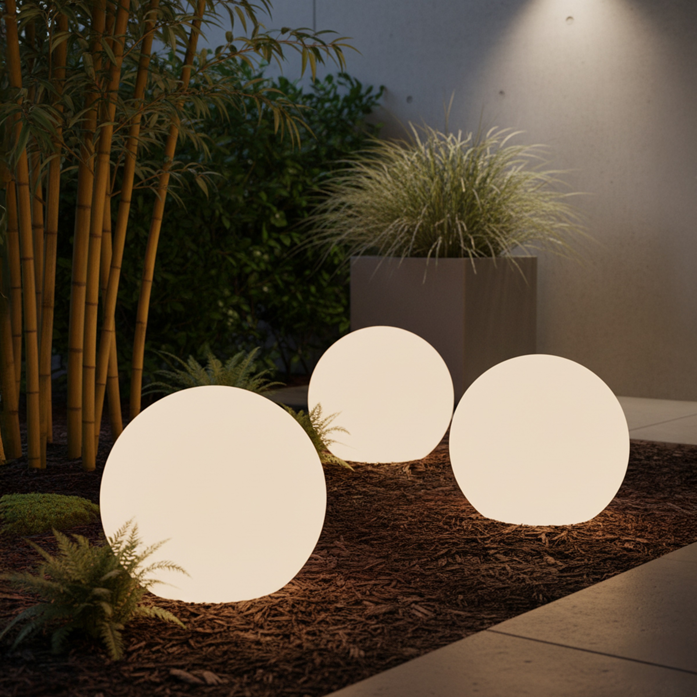 OTTO home LED Solarleuchte »LED Solar Kugel ILLORA, Ø 20cm, RGB + Warmweiss« LED-Modul 1 Stk. RGB | Warmweiß mit Erdspieß