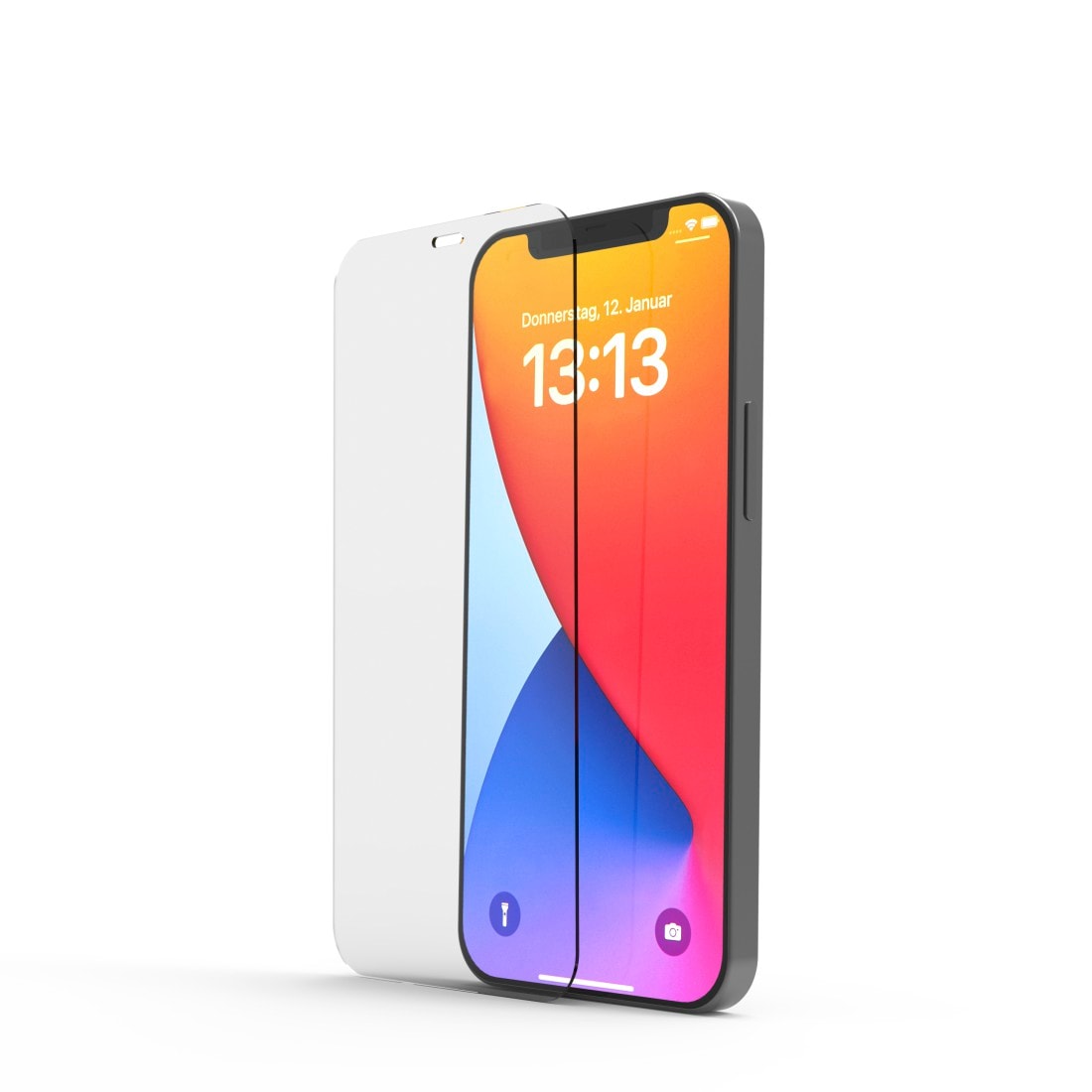 Hama Displayschutzglas »Displayschutz f iPhone 12/12 Pro (Panzerglas, ultraklar, Montagehilfe)«, für Apple iPhone 12-Apple iPhone 12 Pro