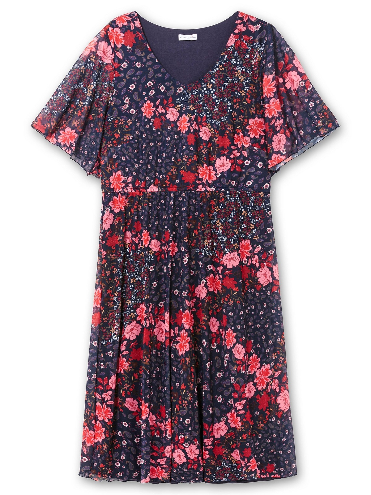 sheego by Joe Browns Sommerkleid »Große Größen«, mit Blumendruck und blickdichtem Futter