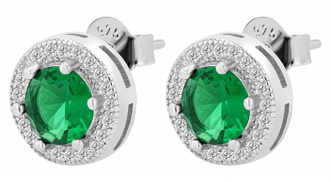 Adelia´s Paar Ohrhänger »Damen Ohrstecker aus 925 Sterling Silber und Zirkonia Ø 10 mm«