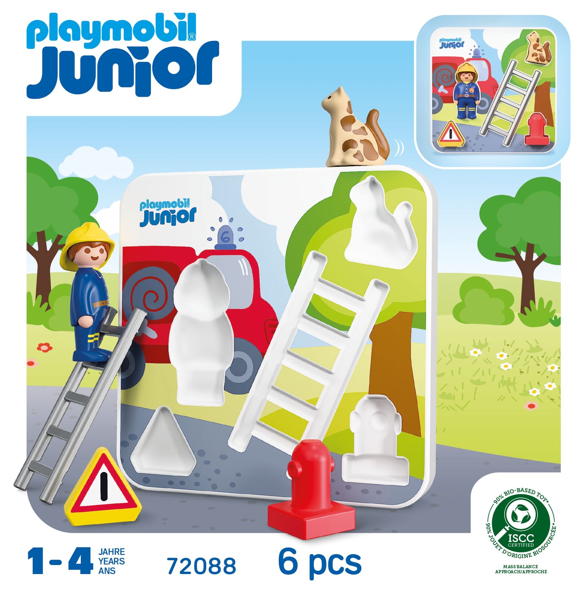 Playmobil® Konstruktions-Spielset »Feuerwehr-Puzzle (72088), JUNIOR« Made in Europe