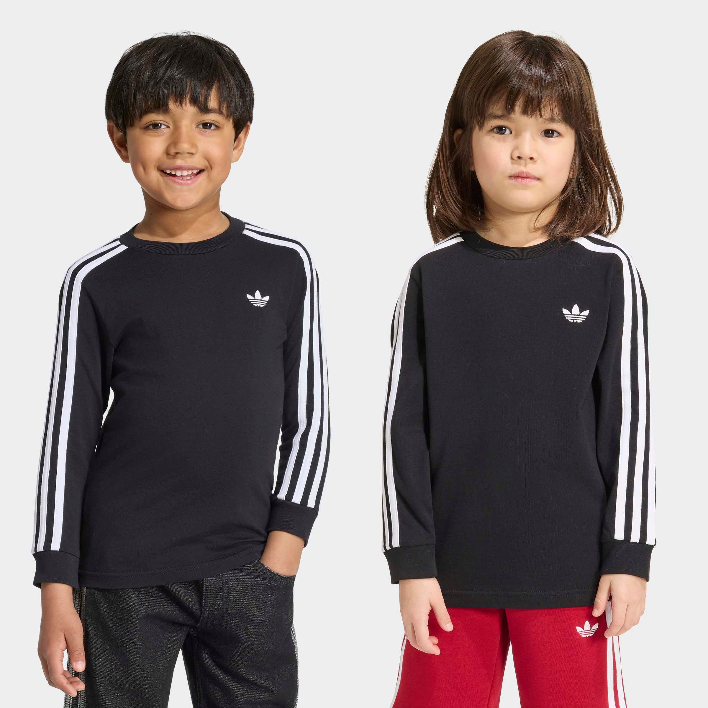 adidas Originals Langarmshirt "3 STRIPE LS" für Kinder, sportlicher Stil, ohne Verschluss, aus Baumwolle