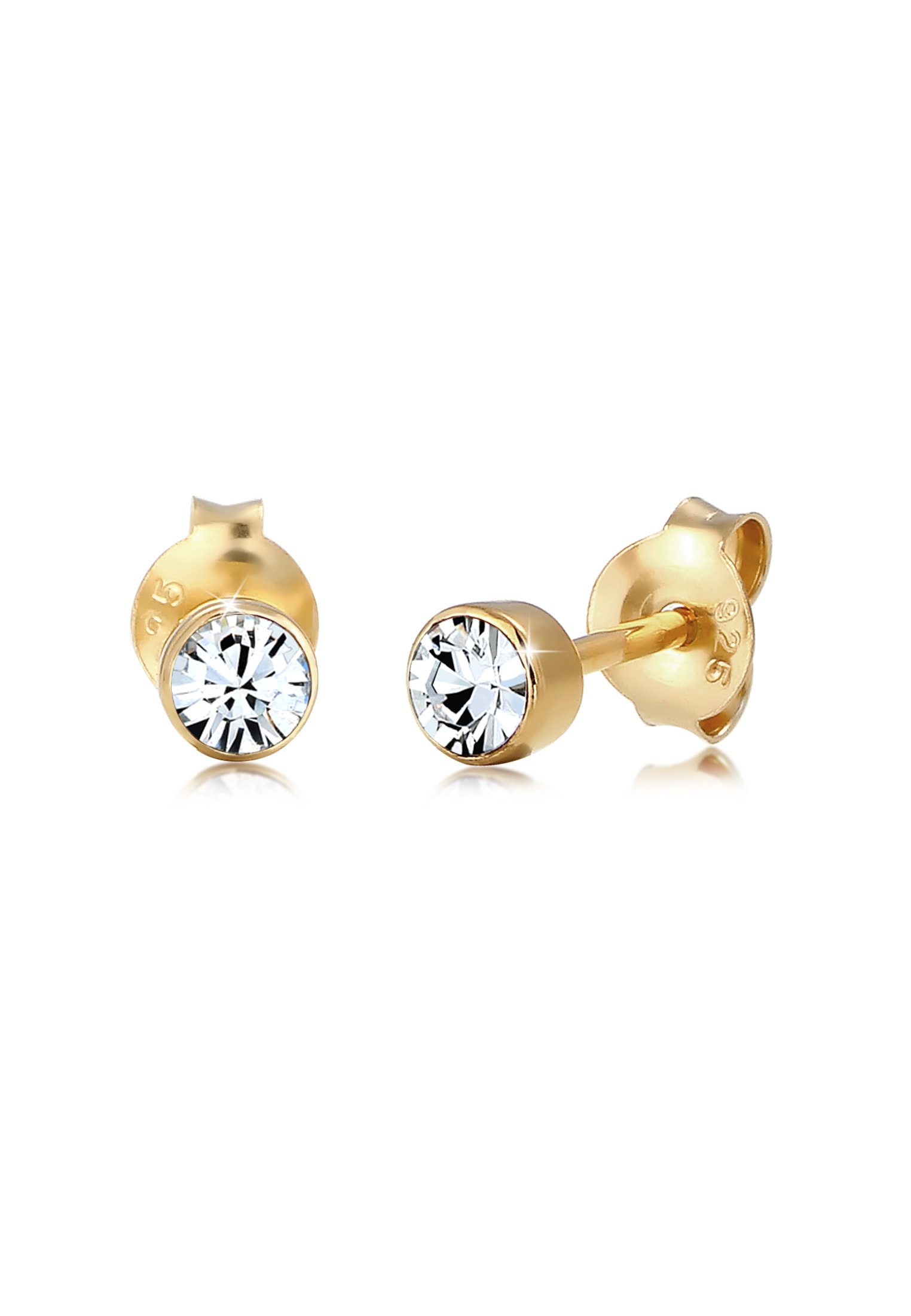 Elli Paar Ohrstecker »Ohrringe Ohrstecker Basic 925 Silber, mit Kristallen von Swarovski®«