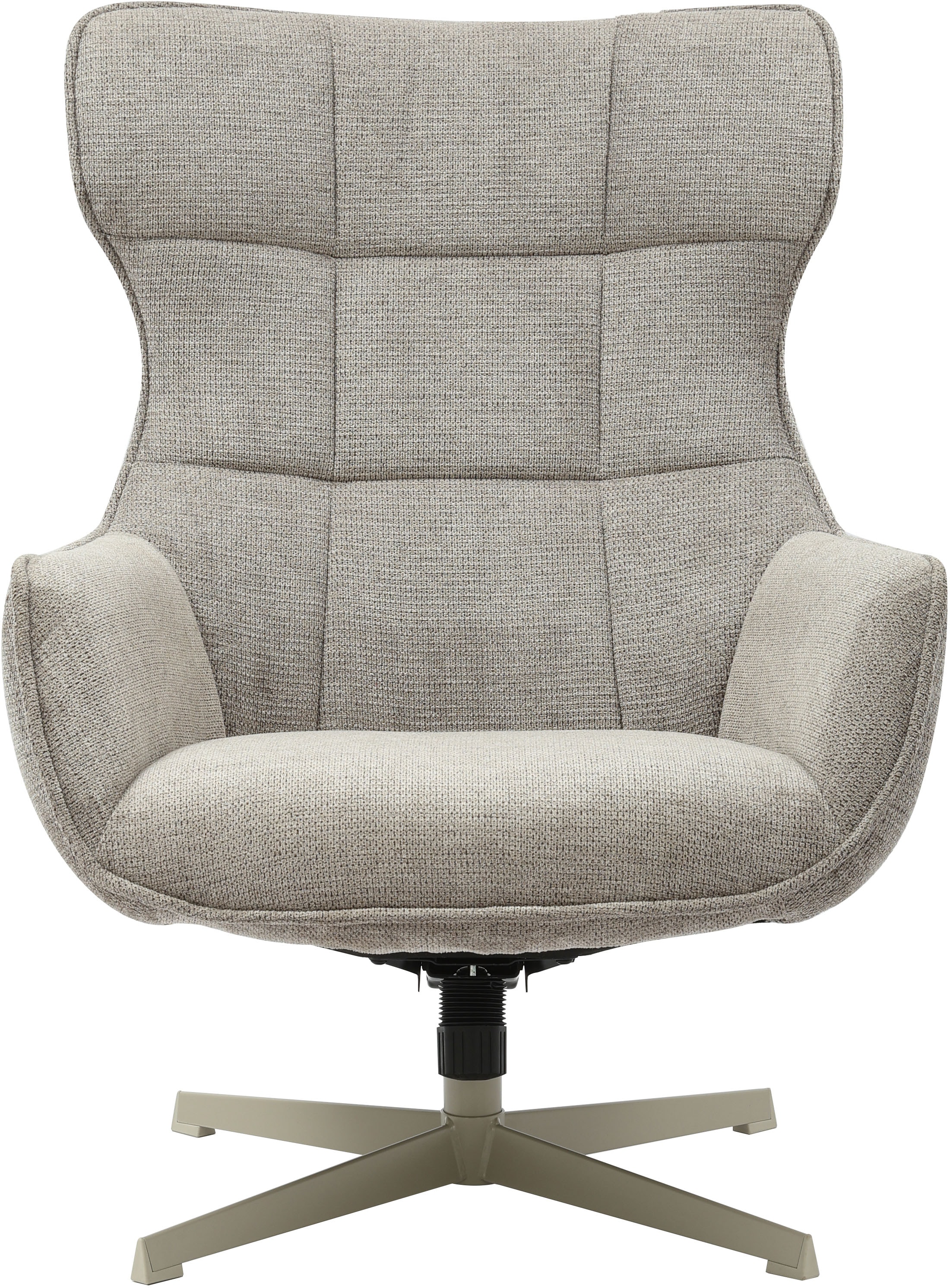 INOSIGN Drehsessel »DEGAN Ohrensessel mit Hocker im Set«, Relaxsessel mit 360-Grad-Drehfunktion u. Hocker, Webstoff