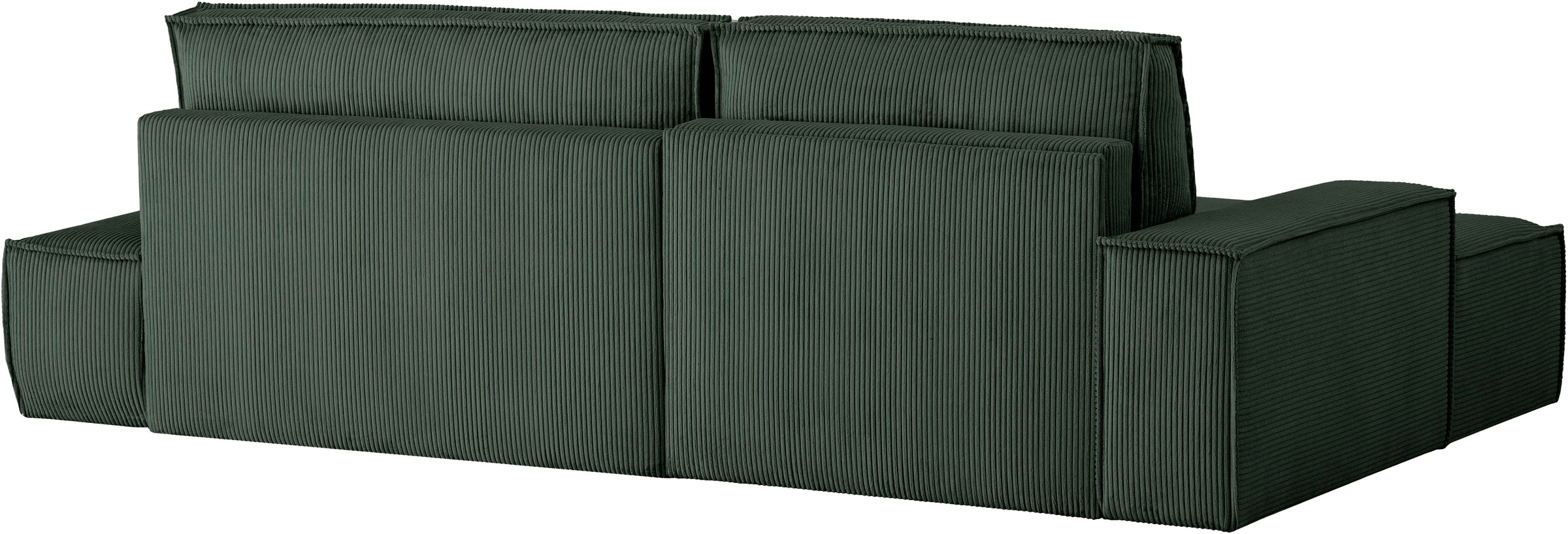 Home affaire Ecksofa »SHERWOOD, Schlafsofa in L-Form offen (275cm), Cord, Leinenoptik«, Schlaffunktion und Bettkasten, Kedernaht, hoher Sitz- & Liegekomfort