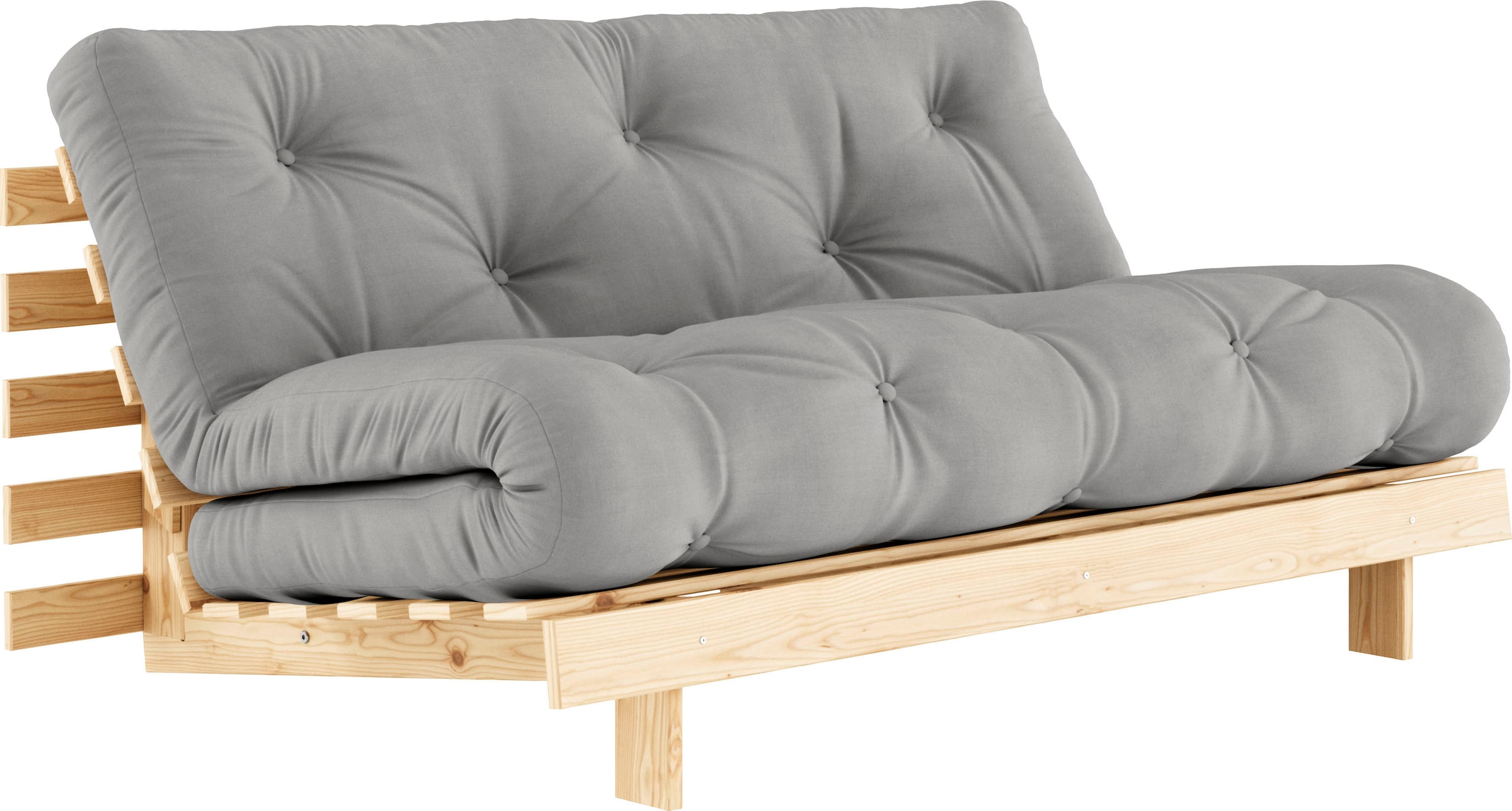 Karup Design Daybett "Roots Sofa Bed, Schlafsofa, Bettfunktion, FSC-Massivholz" Inkl. Futonmatratze, Made in Europe, langlebig, B: 140 oder 160 cm
