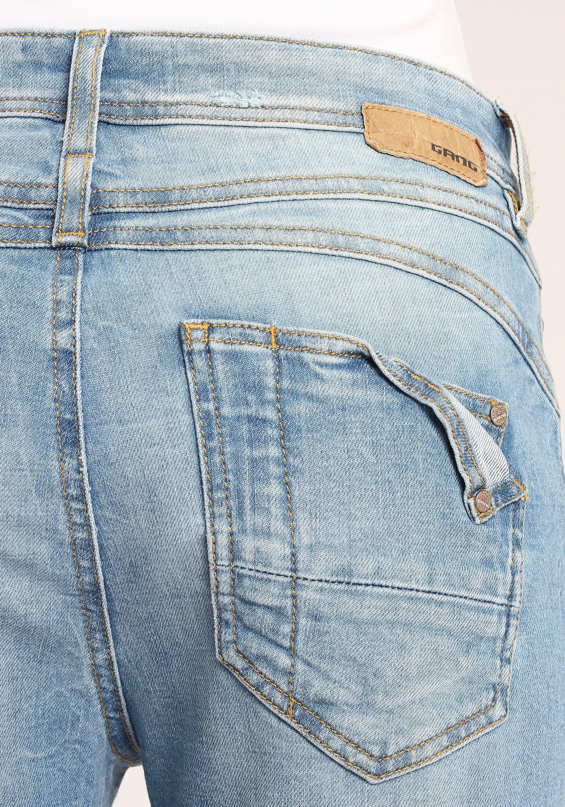 GANG Relax-fit-Jeans »94AMELIE CROPPED«, am bestellen Kante | Beinlänge mit ausgefranster Saumabschluss BAUR für und verkürzter