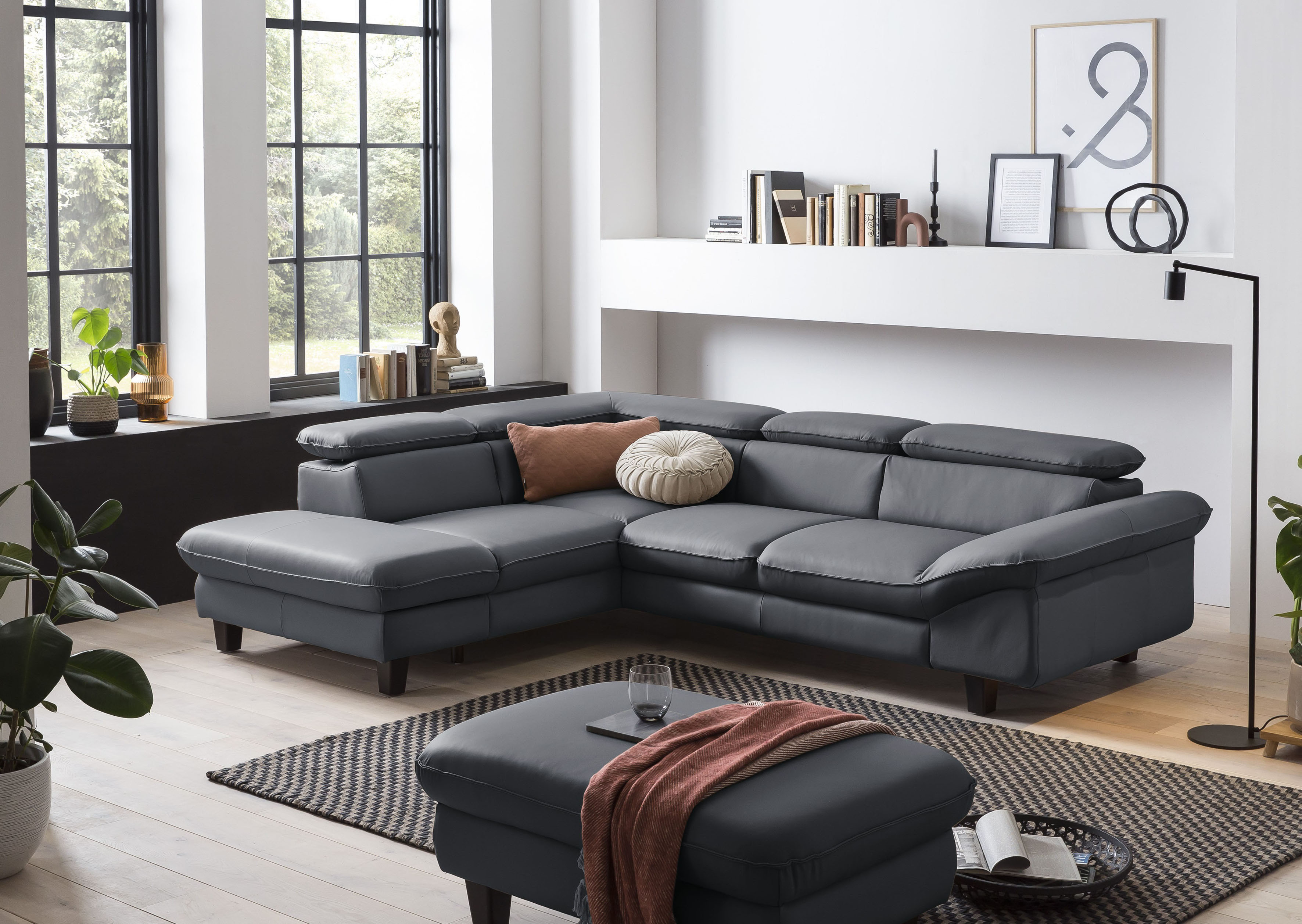 Home affaire Ecksofa "Pilot L-Form" mit Kopfteilverstellung, wahlweise mit Schlaffunktion & Bettkasten