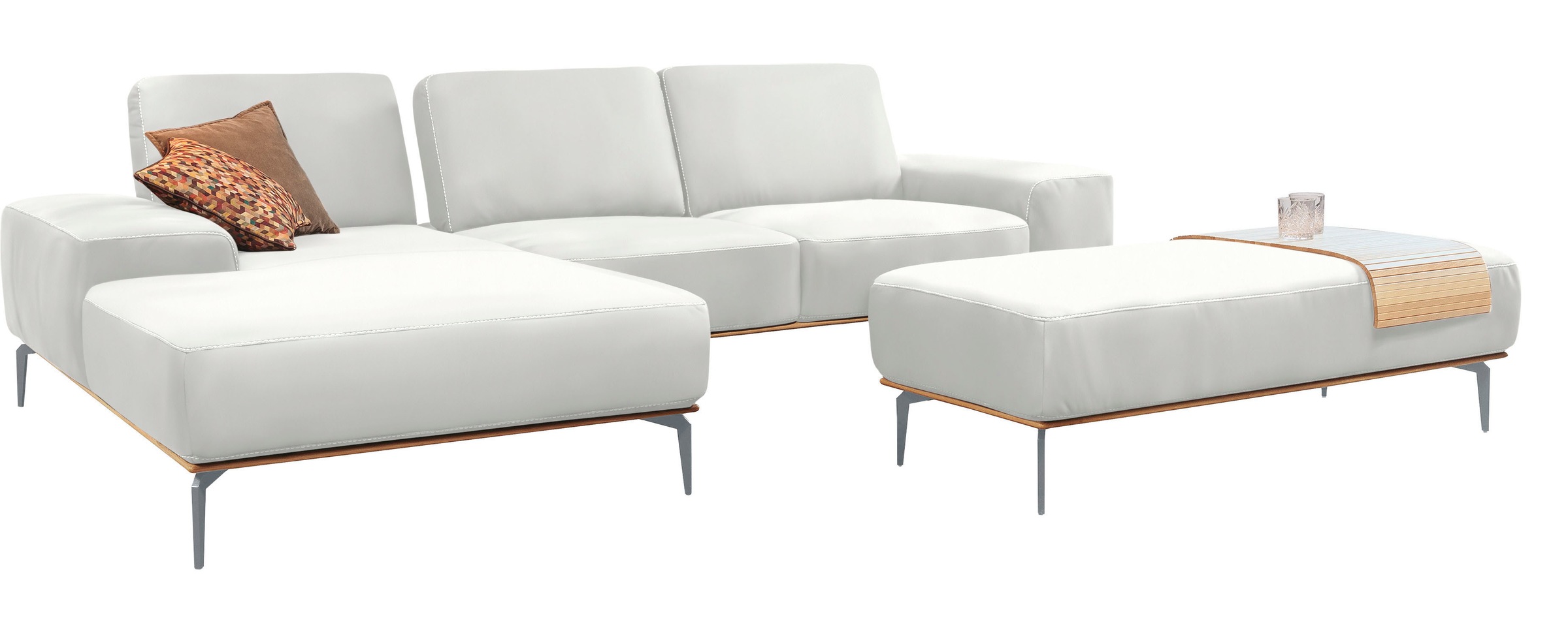 W.SCHILLIG Ecksofa "run, Designsofa mit tollem Sitzkomfort, bequem, L-Form" günstig online kaufen