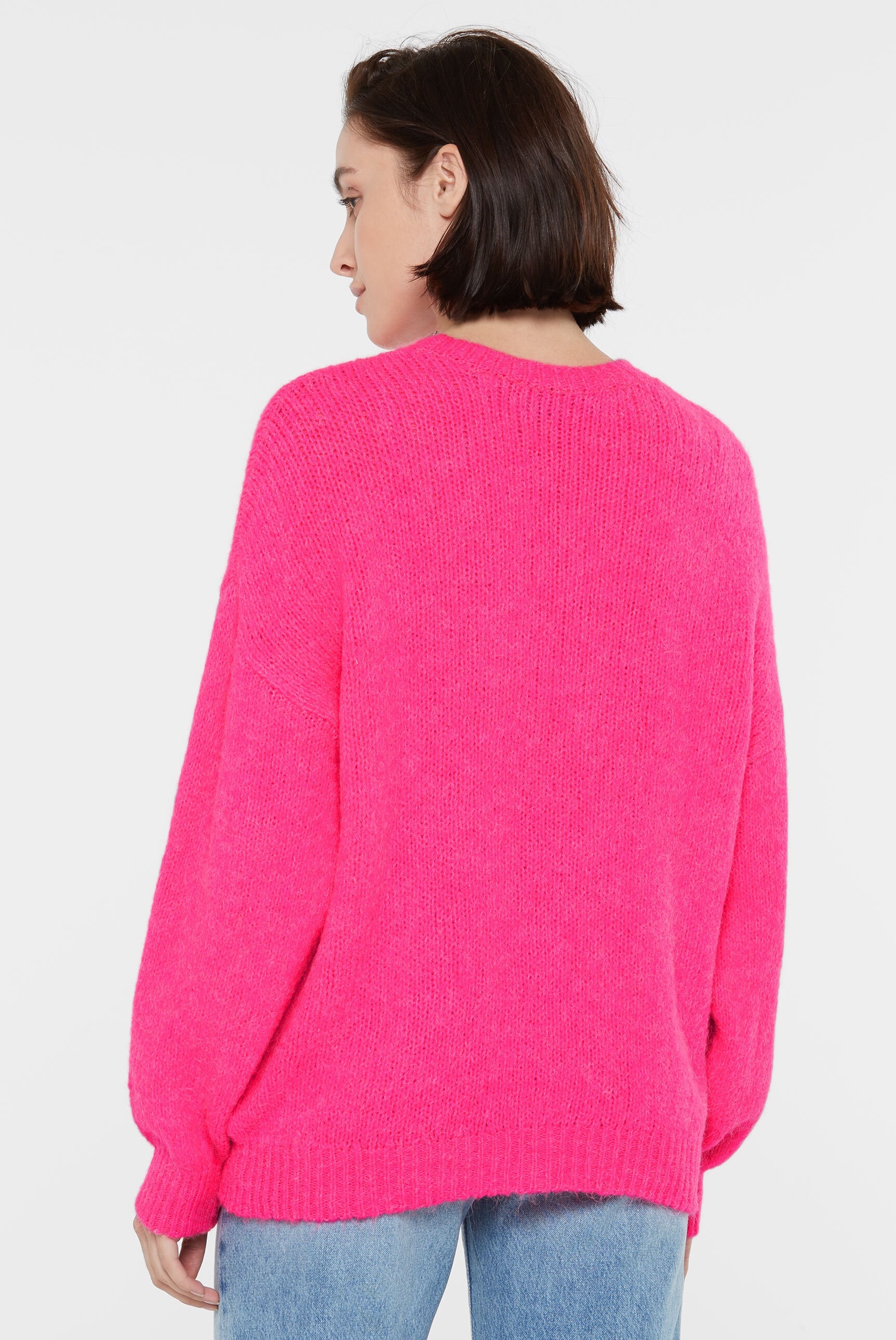 SENSES.THE LABEL Rundhalspullover, mit überschnittenen Schultern