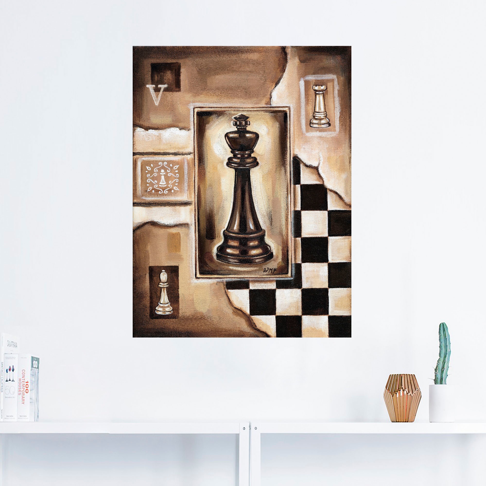 Artland Wandbild "Schach König", Schach, (1 St.), als Poster, Wandaufkleber günstig online kaufen