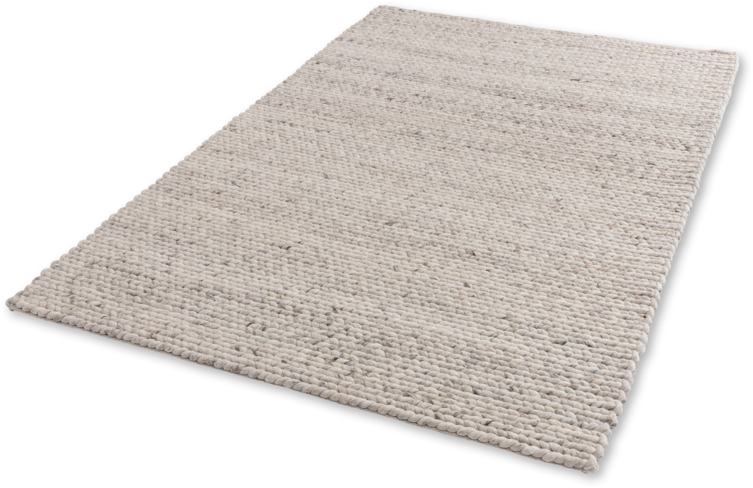 Teppich "Enisa 6027", beige (creme), B:70cm H:15mm L:140cm, Baumwolle, Kunstfaser, Wolle, SCHÖNER WOHNEN-KOLLEKTION, Teppiche, Teppich, Struktur, Wolle, handweb, Wohnzimmer, Schöner Wohnen Kollektion