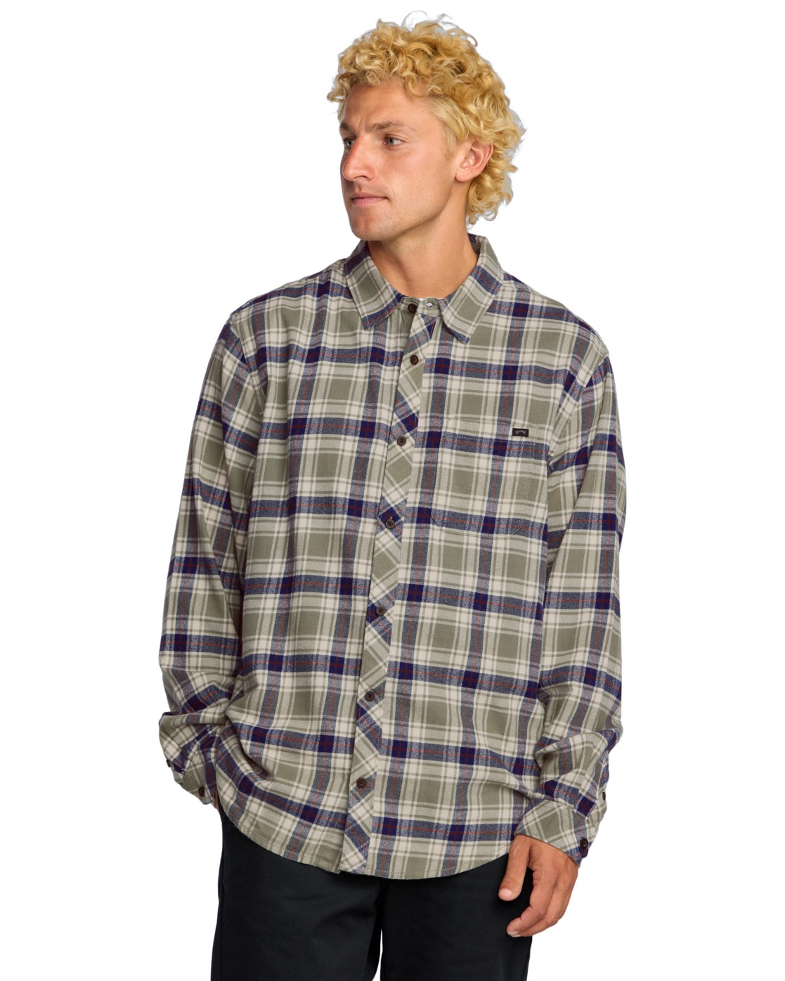Billabong Chemise à Manches Longues Coastline Olive M Homme