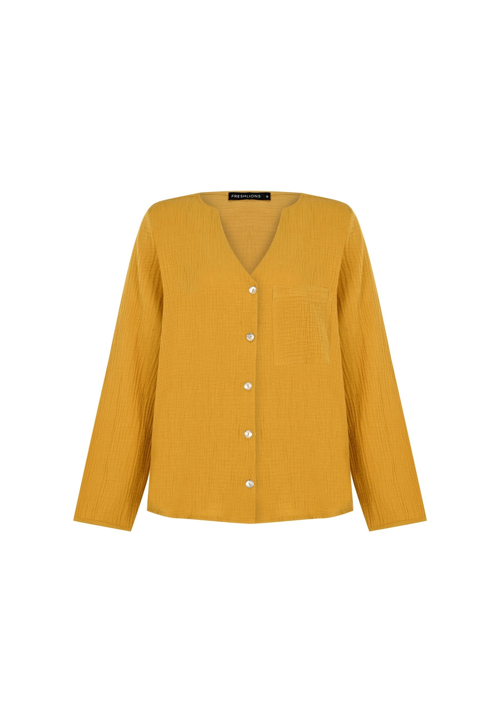 Thumbnail - freshlions Klassische Bluse "Bailey" 1 mit stylischem V-Ausschnitt