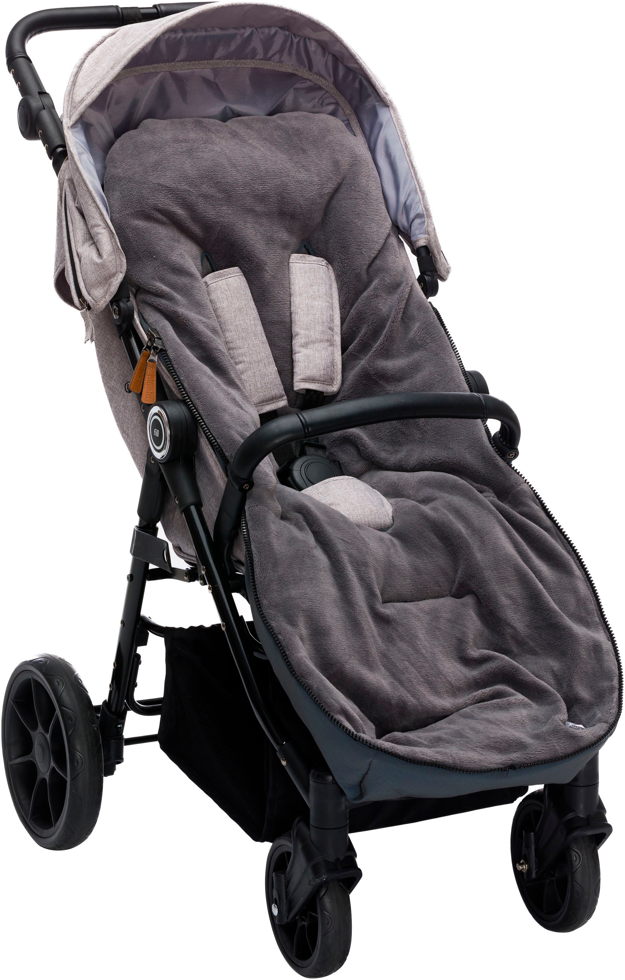 Fillikid Fußsack »Kinley Reflect Winterfußsack, schwarz«, aus stark reflektierendem Außenmaterial