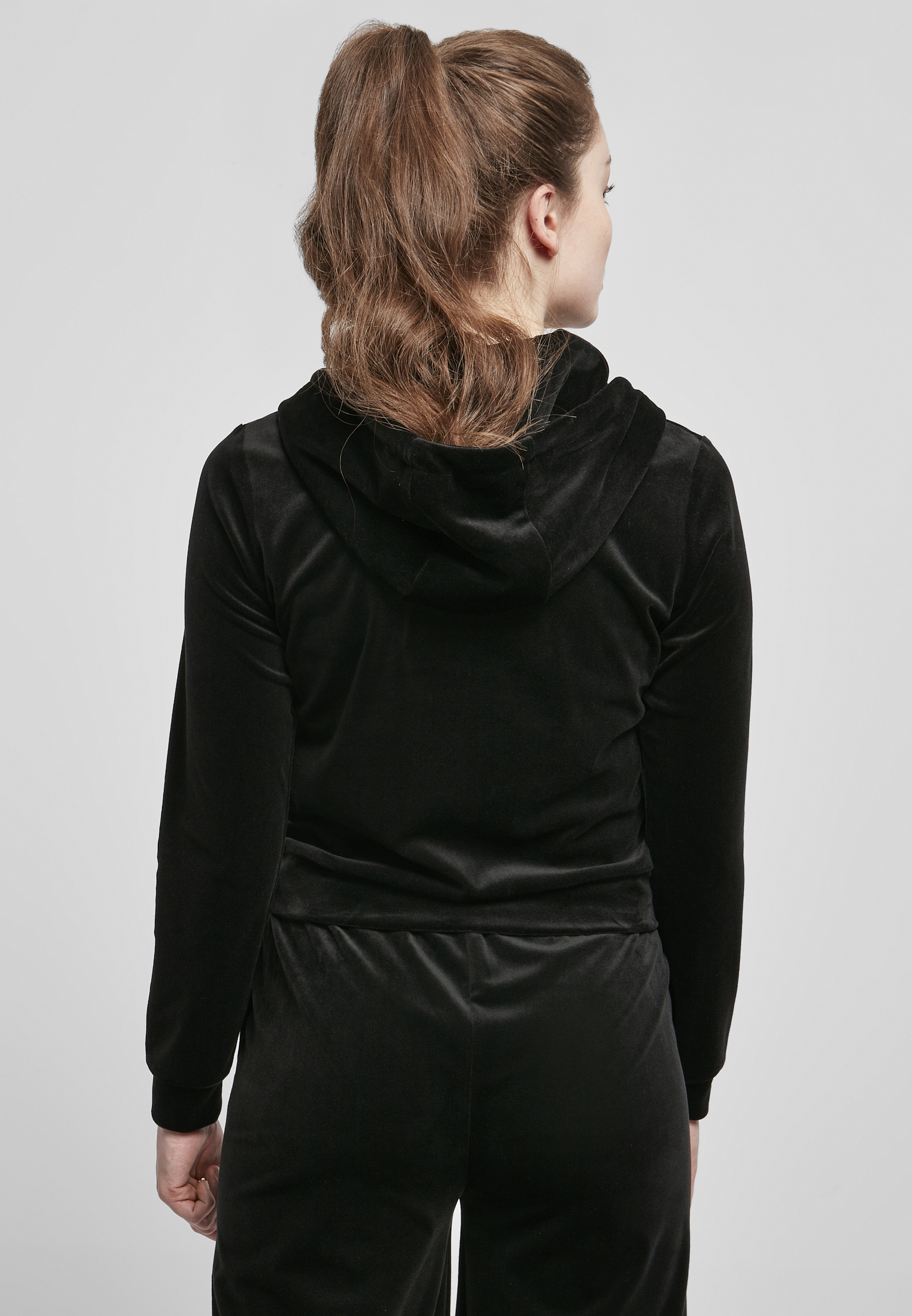 URBAN CLASSICS Sweatjacke »Damen Ladies Short Velvet Zip Hoody«, (1 tlg.)  online kaufen | BAUR