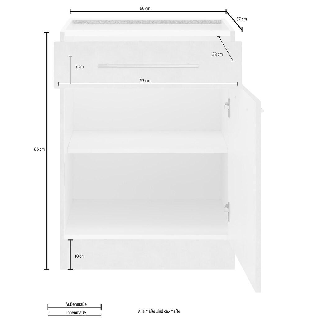 wiho Küchen Unterschrank »Flexi2«