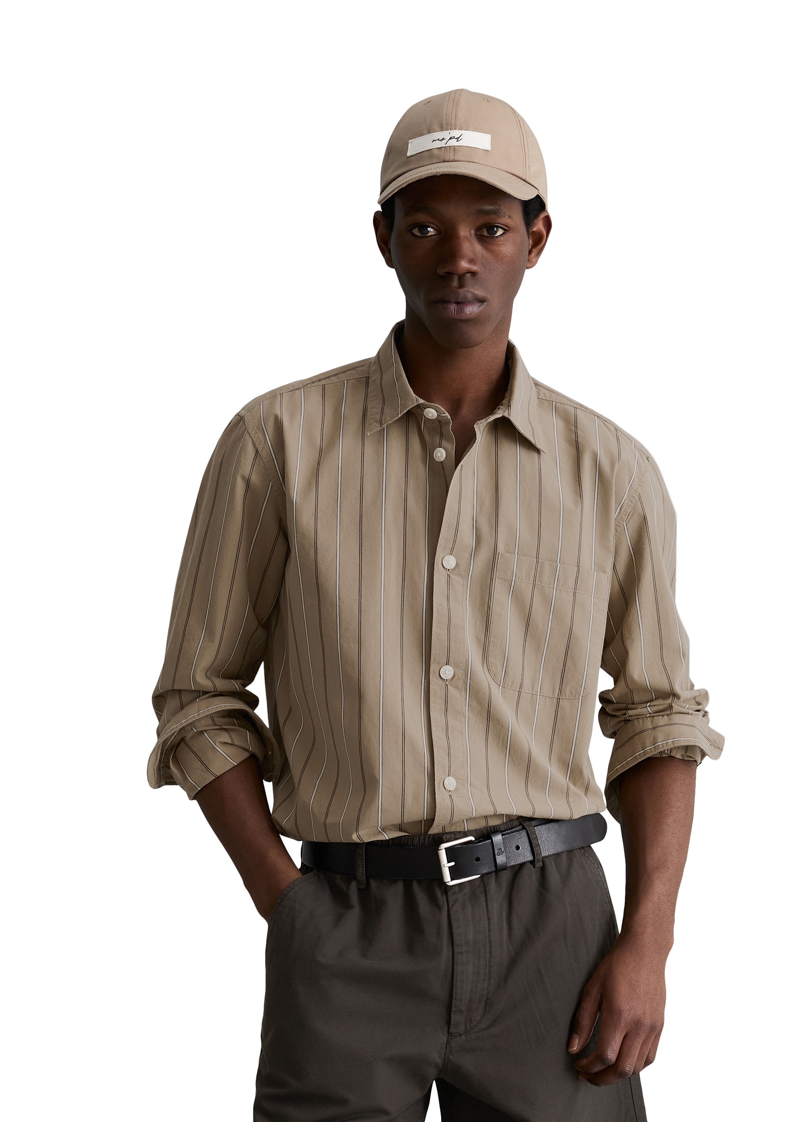 Marc OPolo DENIM Langarmhemd "aus Bio-Baumwoll-Popeline" günstig online kaufen