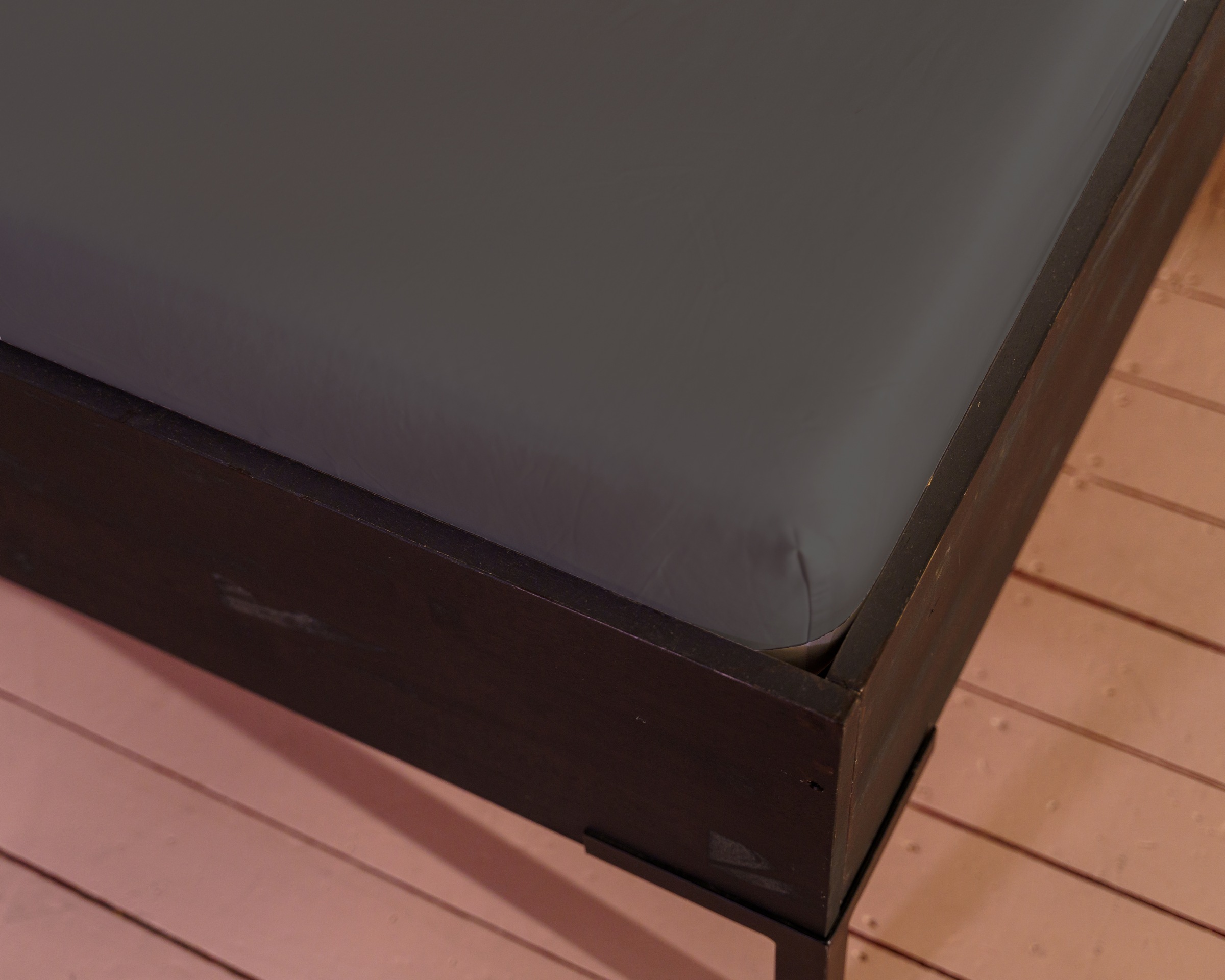 Spannbettlaken KAYORI, B:200cm L:220cm, grau, Jersey-Elasthan, Obermaterial: 97% Baumwolle, 3% Elasthan (LYCRA), Bettlaken, "Shizu", Bio-Baumwolle