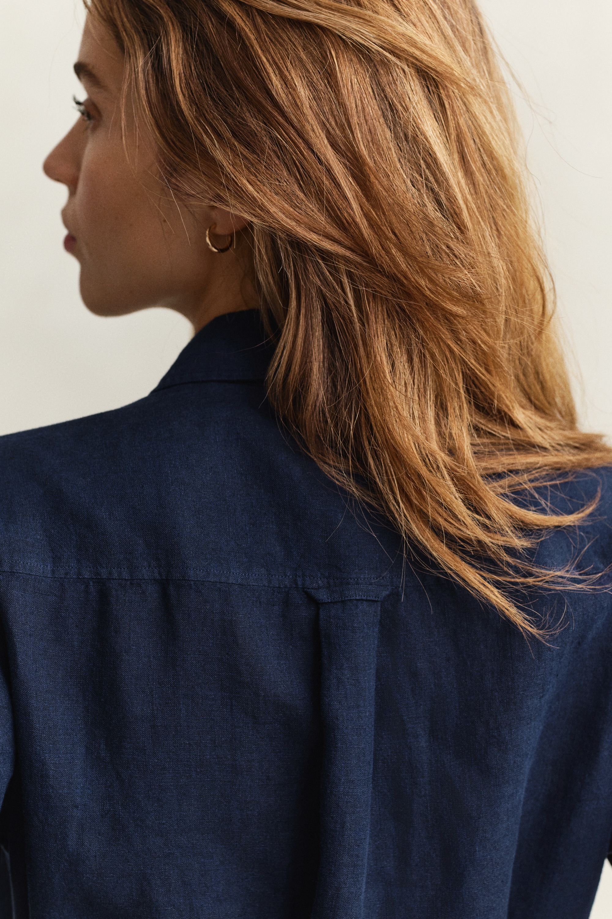 Thumbnail - Gant Hemdblusenkleid "LINEN" Ohne Tasche Regular fit mit Bindegürtel