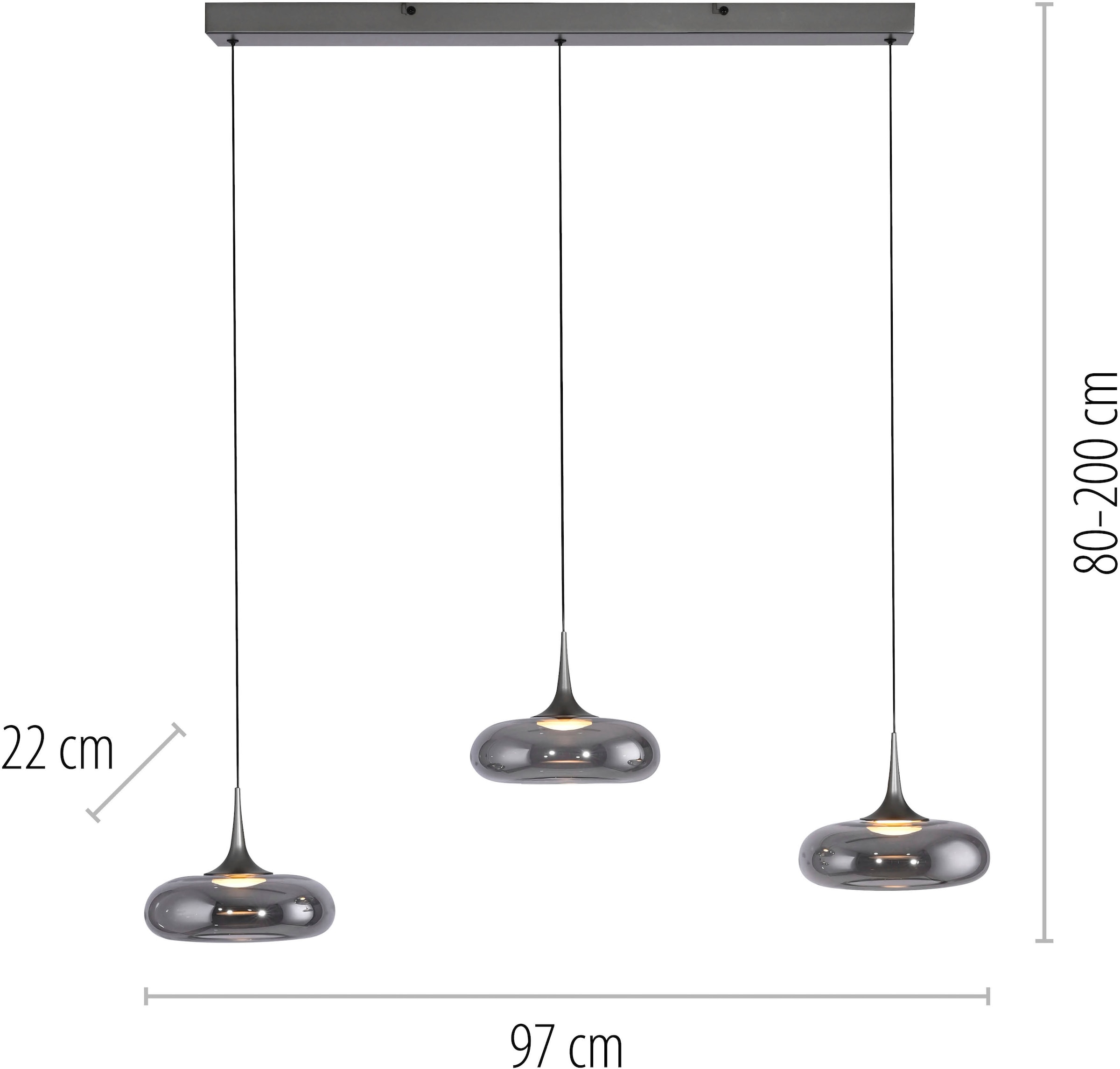 SCHÖNER WOHNEN-Kollektion LED Pendelleuchte »POSH« LED-Board 1 Stk. Warmweiß SCHÖNER WOHNEN Kollektion, SimplyDim, Memoryfunktion, Comfort-Lift