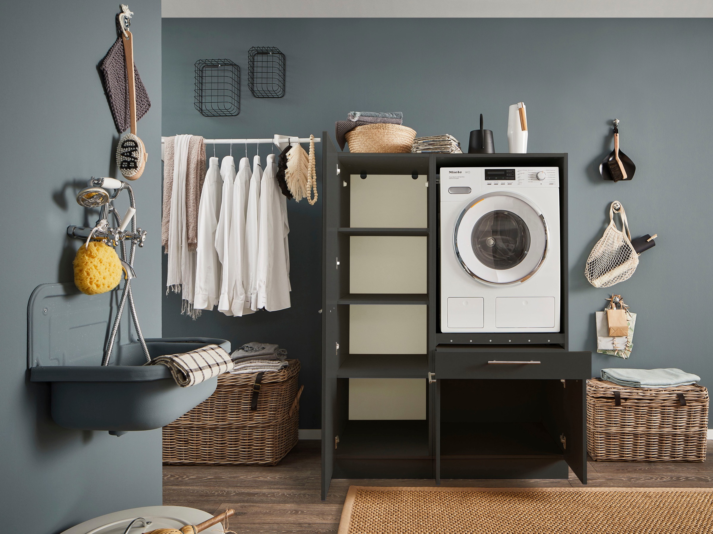 Laundreezy Mehrzweckschrank-Set »LAUNDREEZY LDSK6«, Breite 117,5 cm