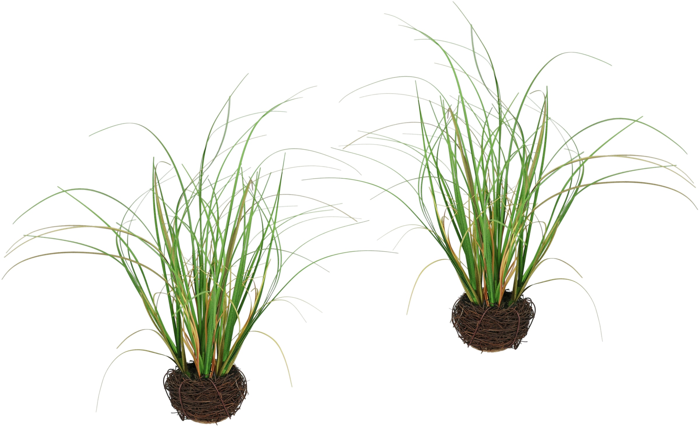 I.GE.A. Kunstpflanze »Gras im Reisig«, Künstlicher Grasbusch, 2er Set