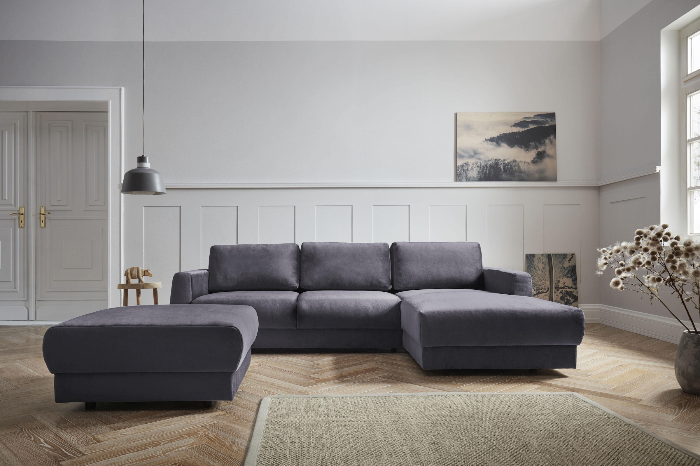 OTTO home Ecksofa "Hobro L-Form" in 3 Bezugsqualitäten in vielen Farben, De günstig online kaufen