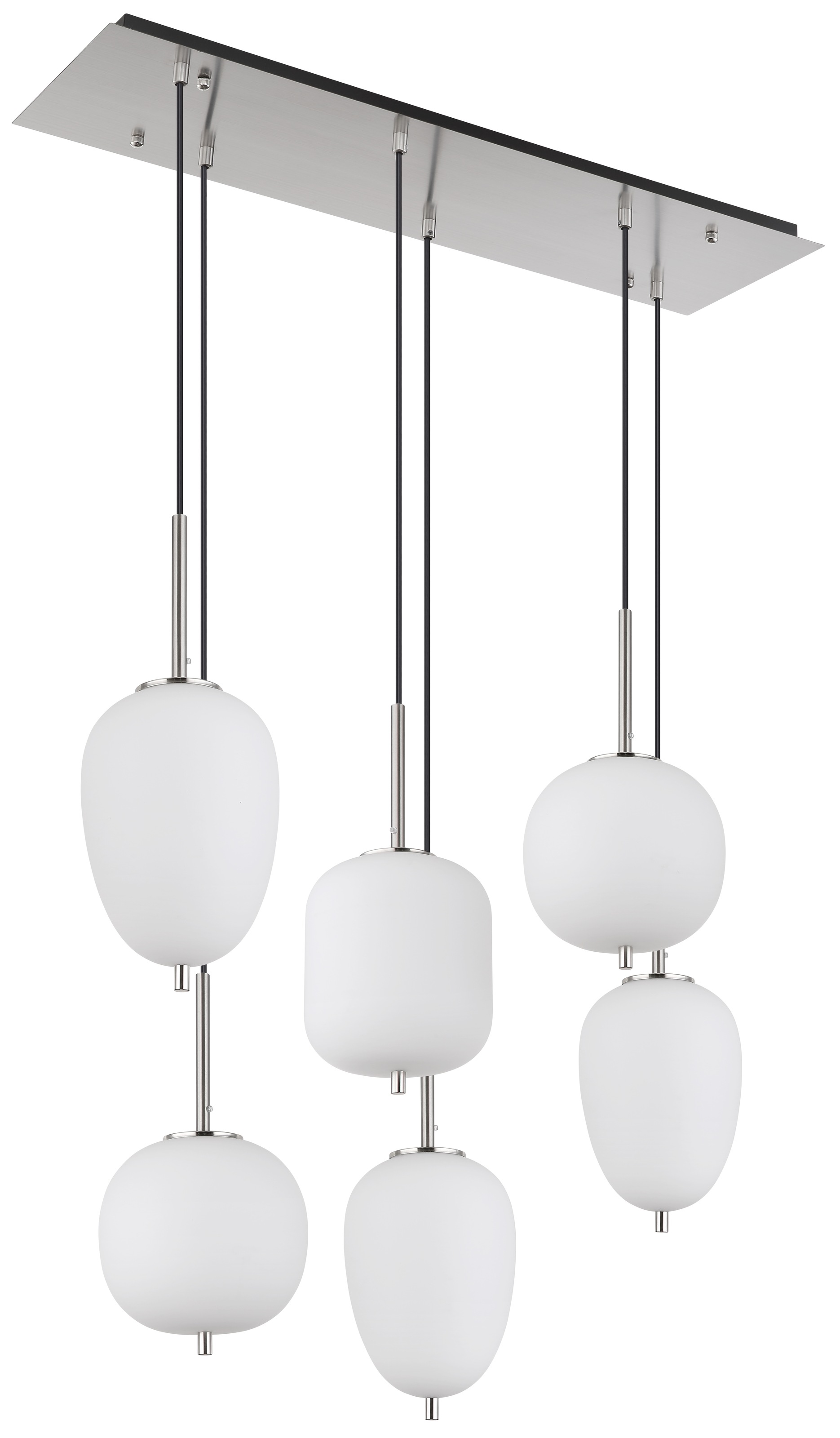 GLOBO LIGHTING Hängeleuchte »BLACKY I« E14 1 Stk. Hängelampe Glas opal unterschiedliche Gläser Esszimmer Esstisch