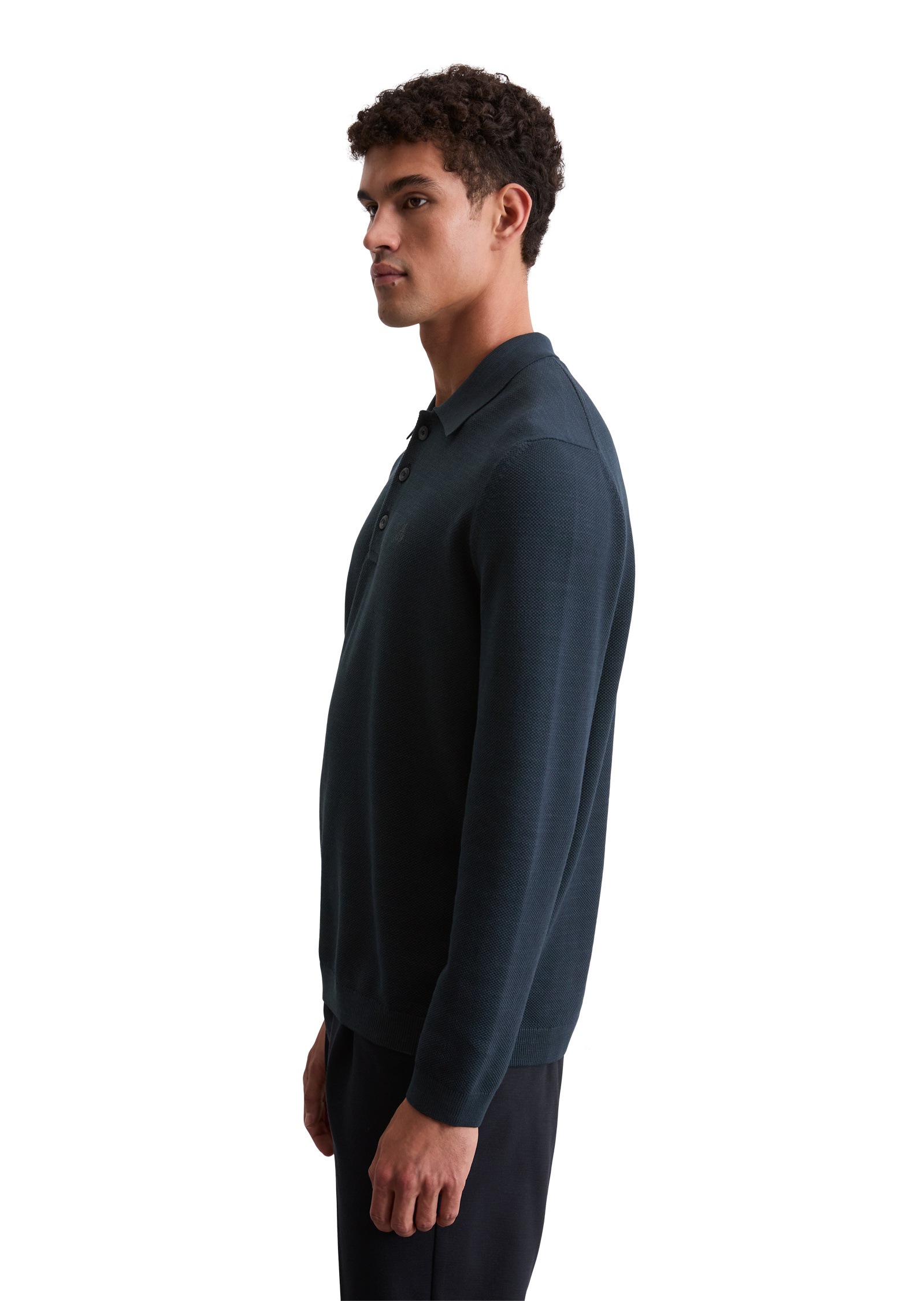 Marc OPolo Strickpullover "aus feinem Bio-Baumwoll-Piqué" günstig online kaufen